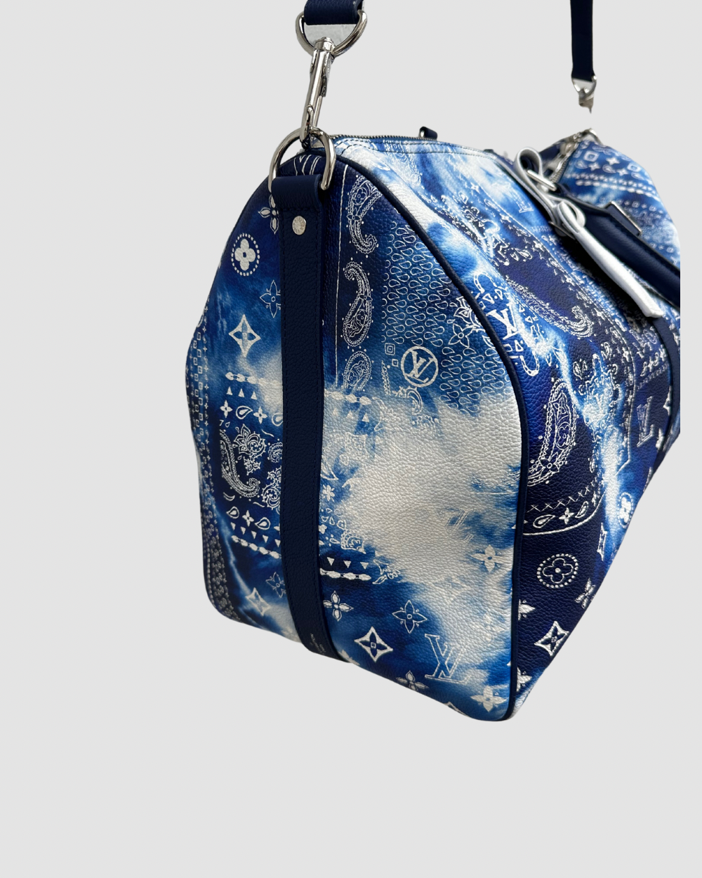 Louis Vuitton Keepall 50 blue bandana