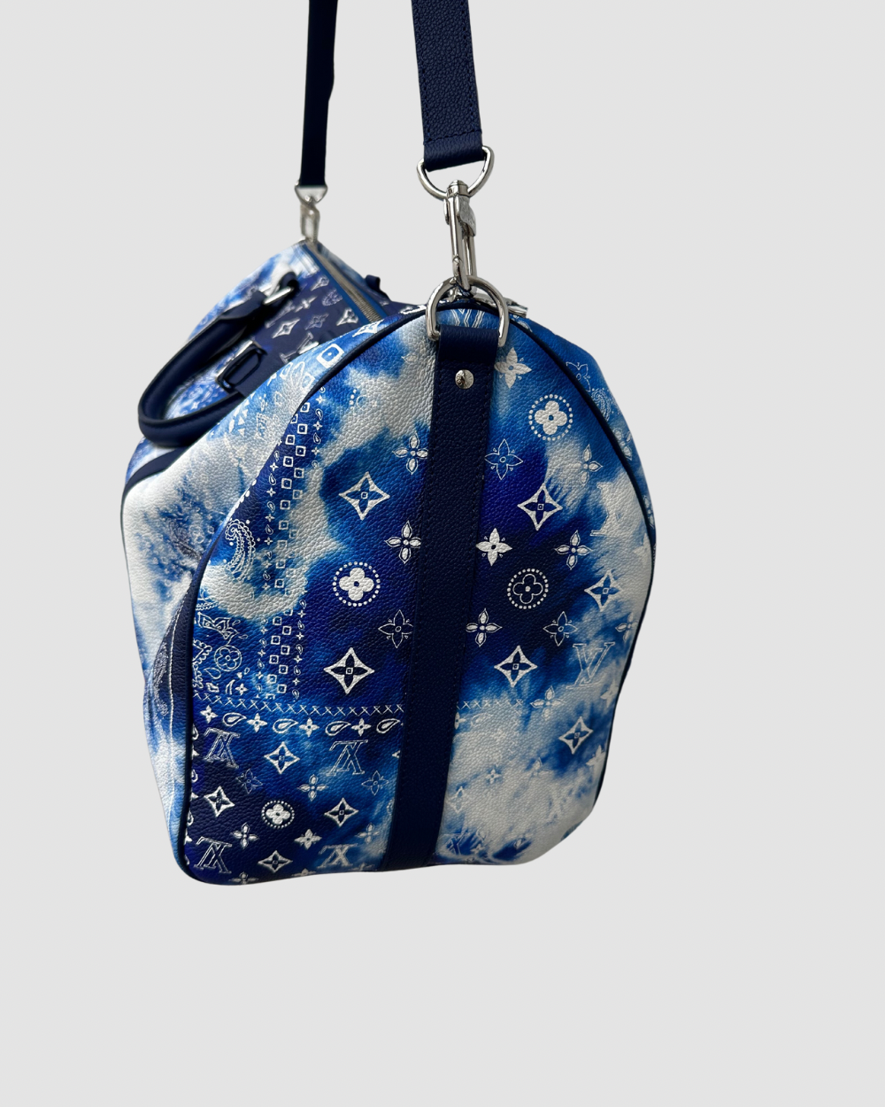 Louis Vuitton Keepall 50 blue bandana