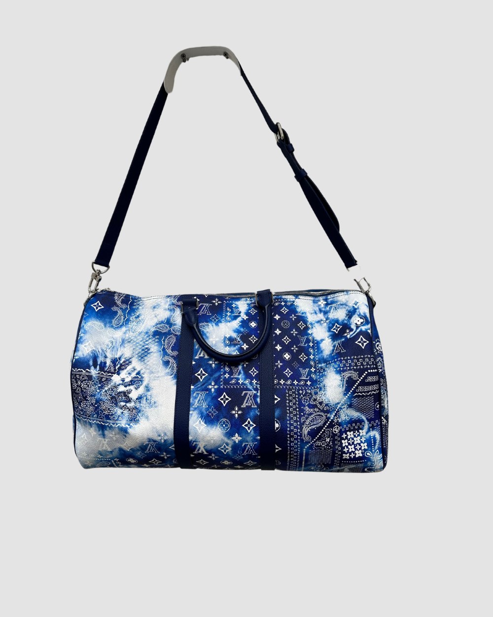 Louis Vuitton Keepall 50 blue bandana