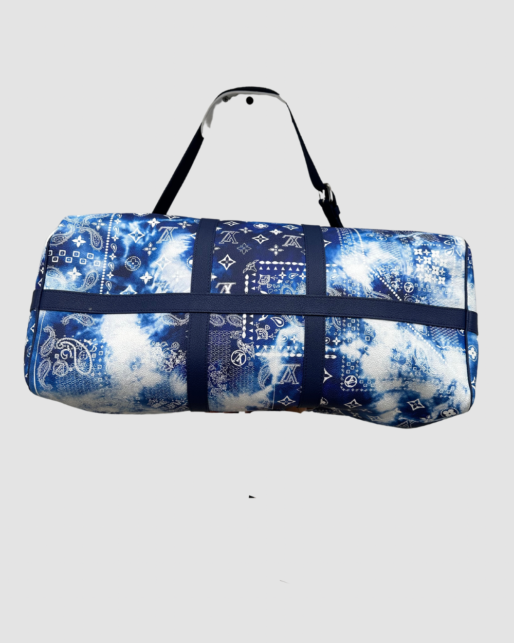 Louis Vuitton Keepall 50 blue bandana