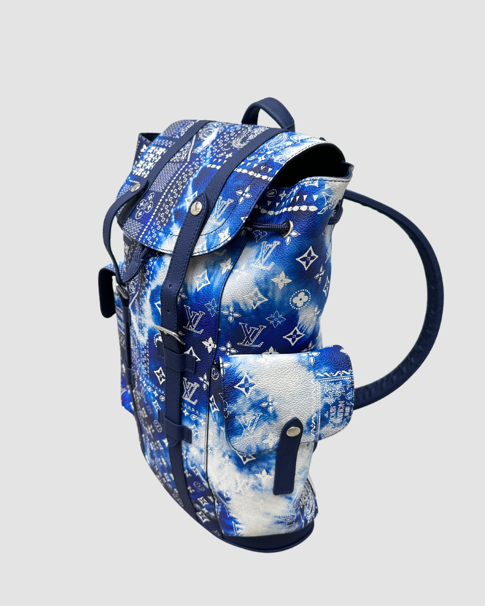 Louis Vuitton blue bandana backpack