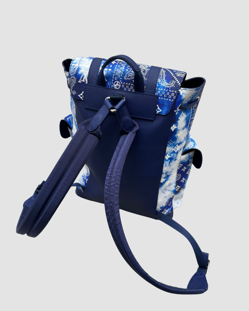 Louis Vuitton blue bandana backpack