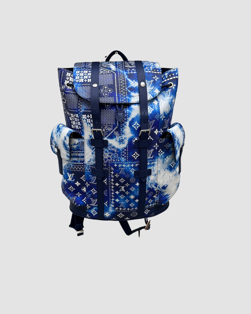 Louis Vuitton blue bandana backpack