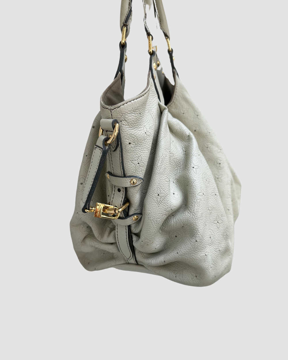 Louis Vuitton Cream Mahina Hobo Tote