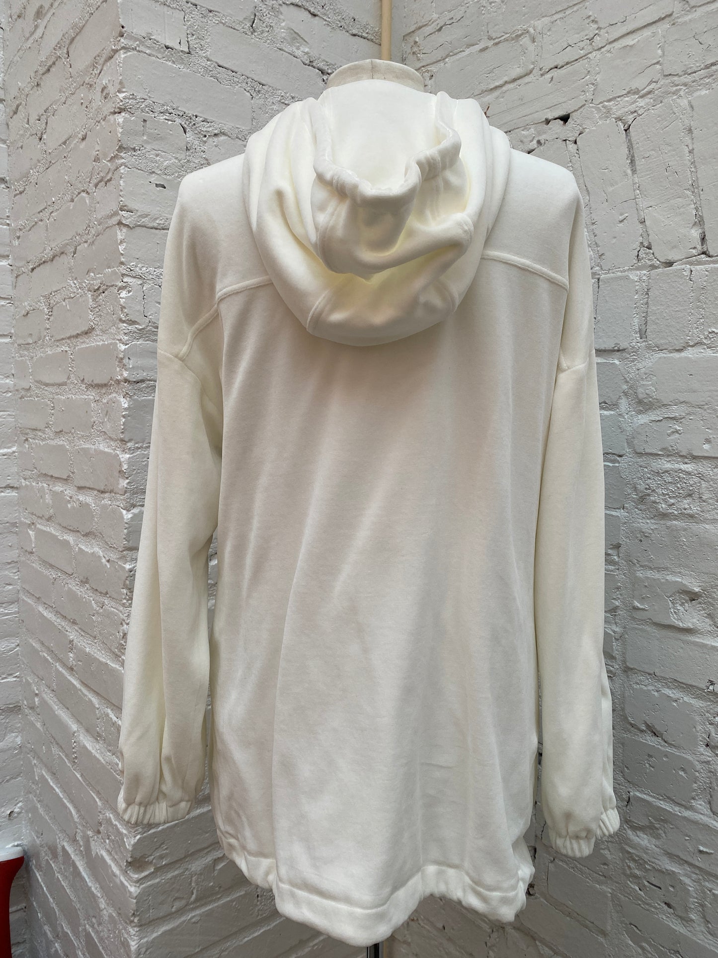 Gucci White & Webstripe Velvet Hoodie, S