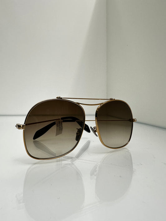 Alexander McQueen Gold Sunglasses