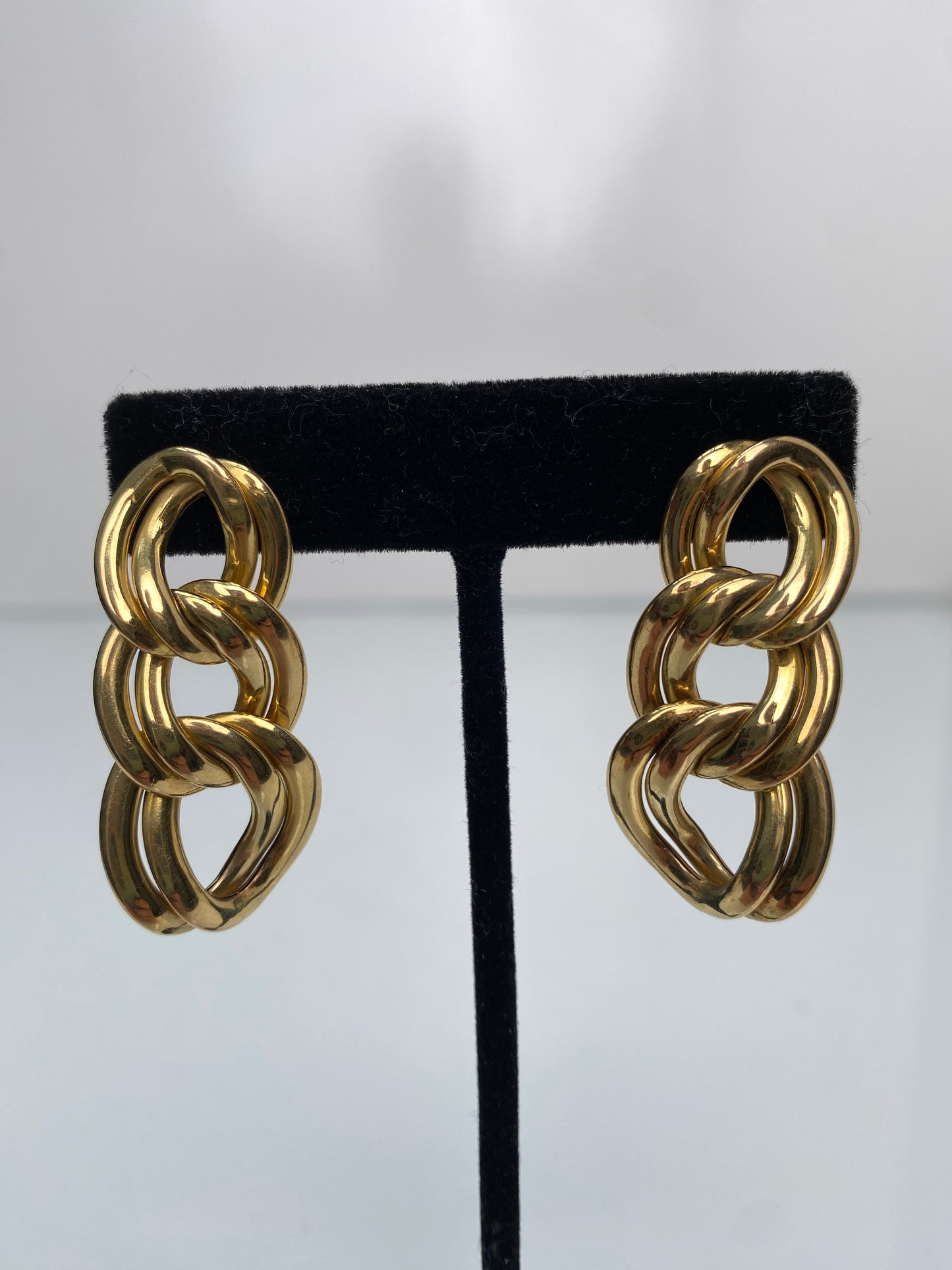 14KY 3 Chain Link Earrings