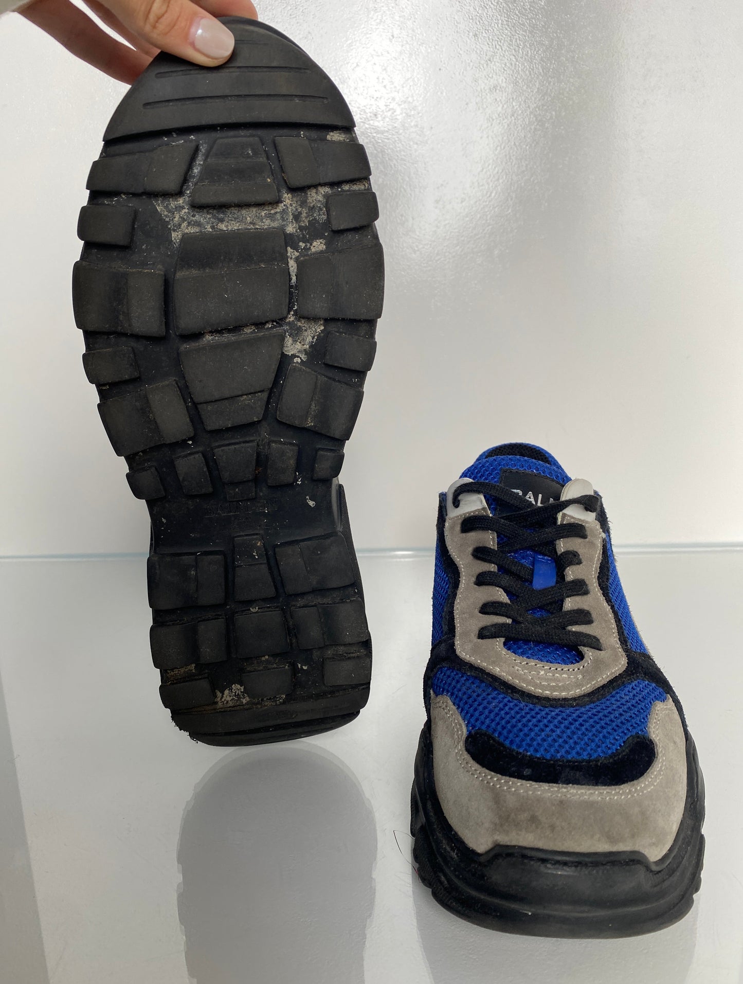 Balmain Blue & Black Sneakers, 42