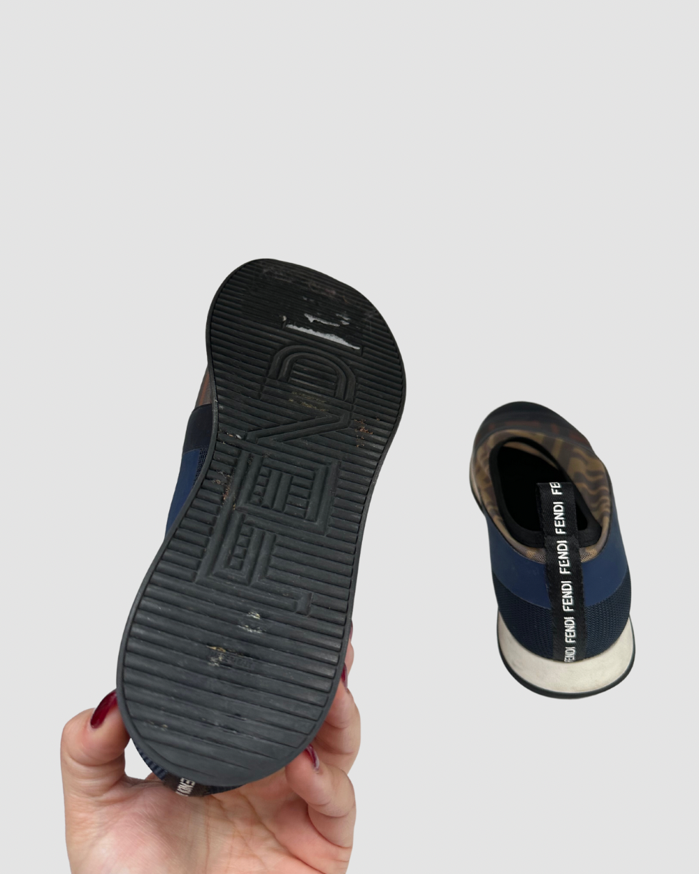 Fendi mesh slip on shoes