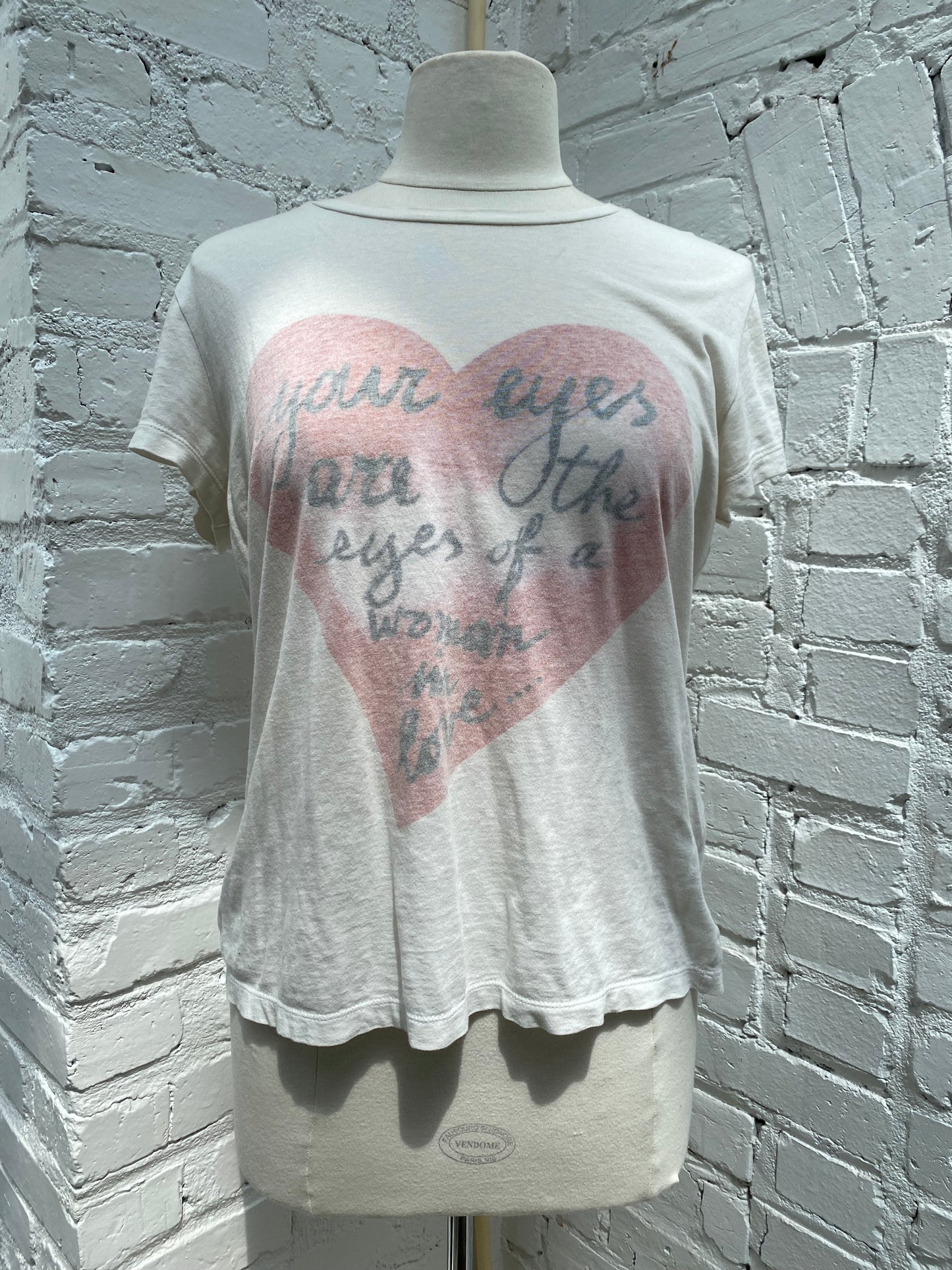 Valentino "Your Eyes" Heart T Shirt, M