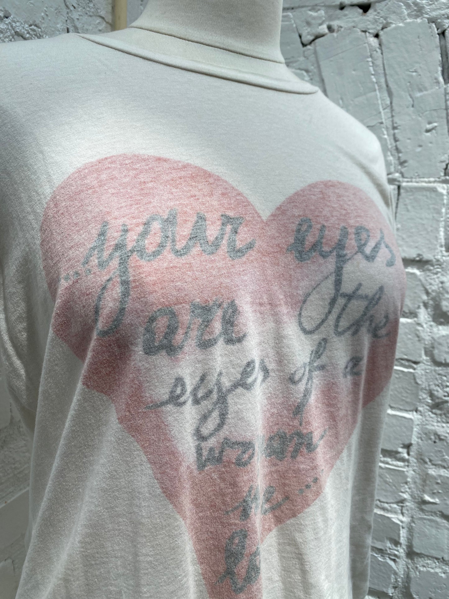 Valentino "Your Eyes" Heart T Shirt, M