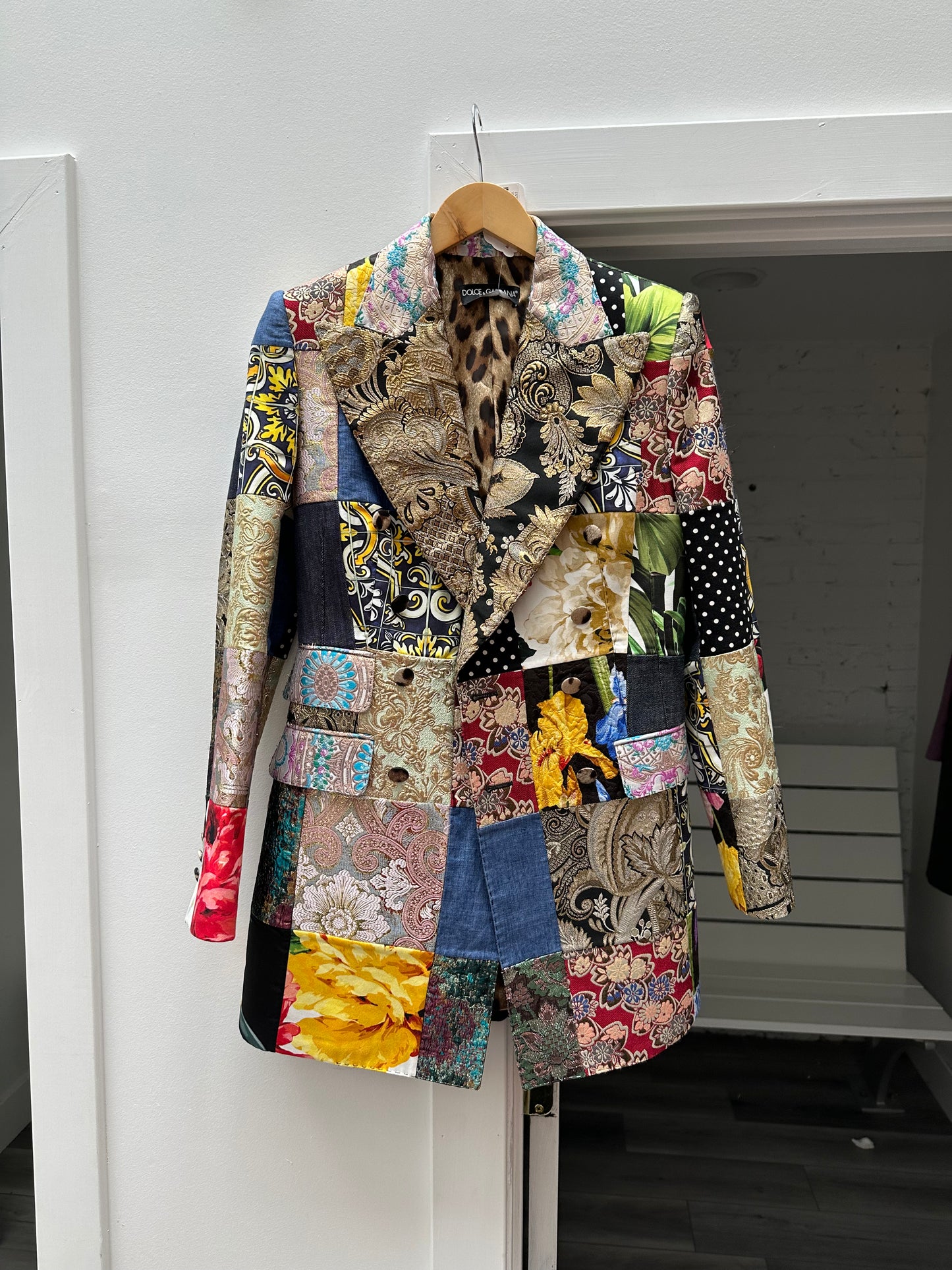 Dolce and Gabbana Patchwork Blazer 40