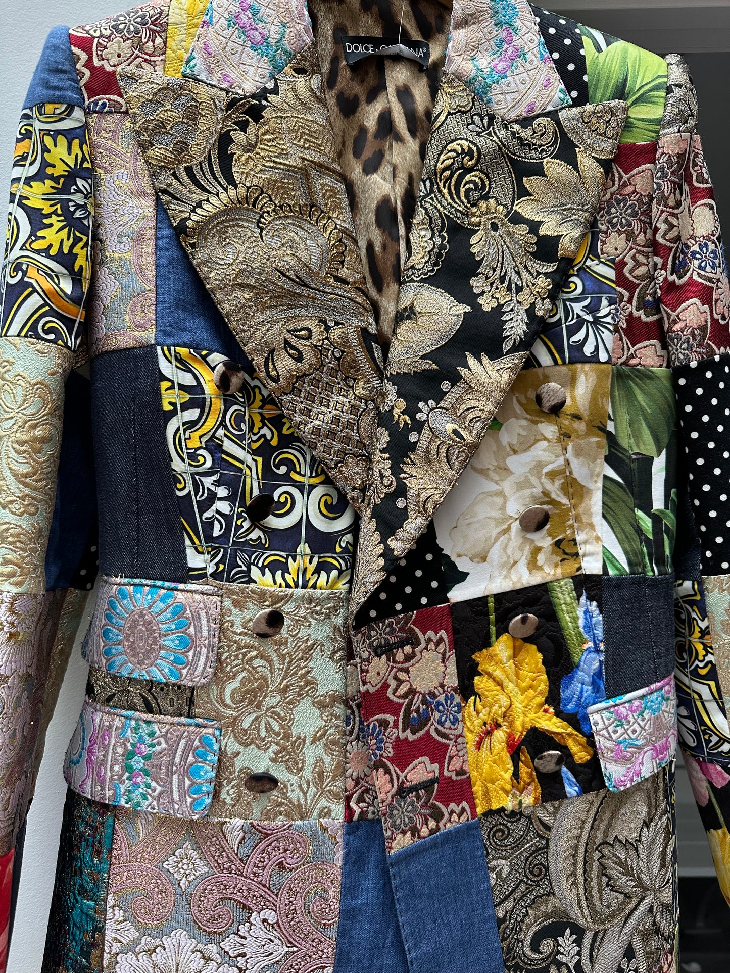 Dolce and Gabbana Patchwork Blazer 40