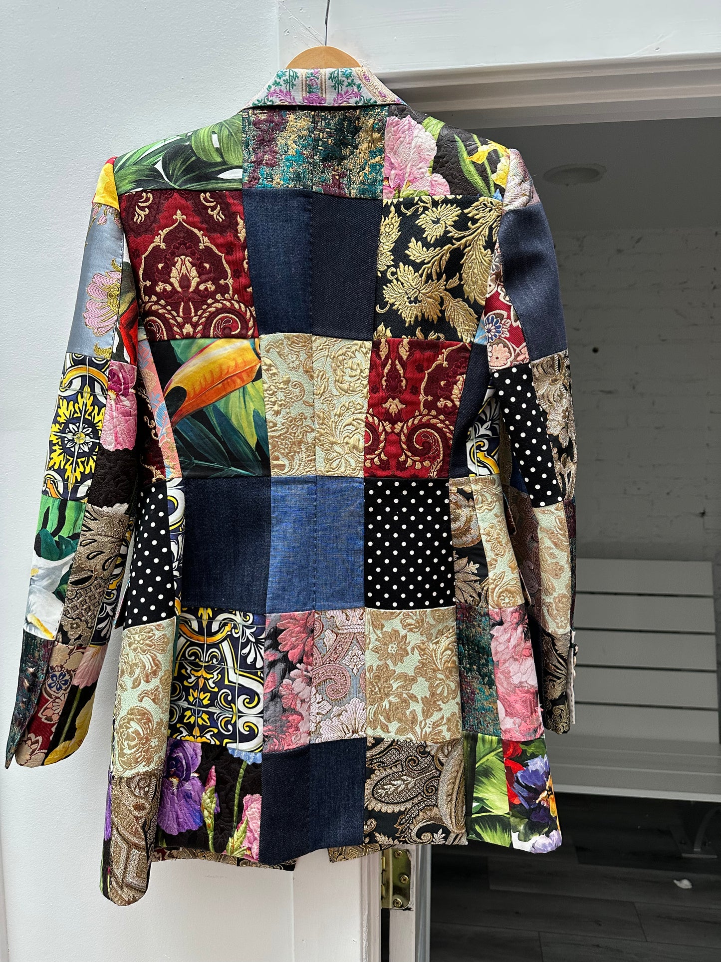 Dolce and Gabbana Patchwork Blazer 40