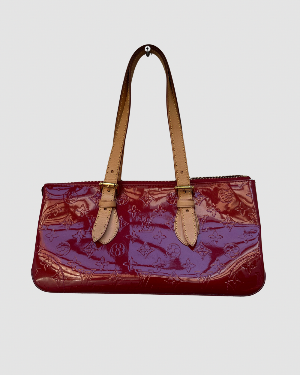 Louis Vuitton Red Vernis Rosewood Shoulder Bag