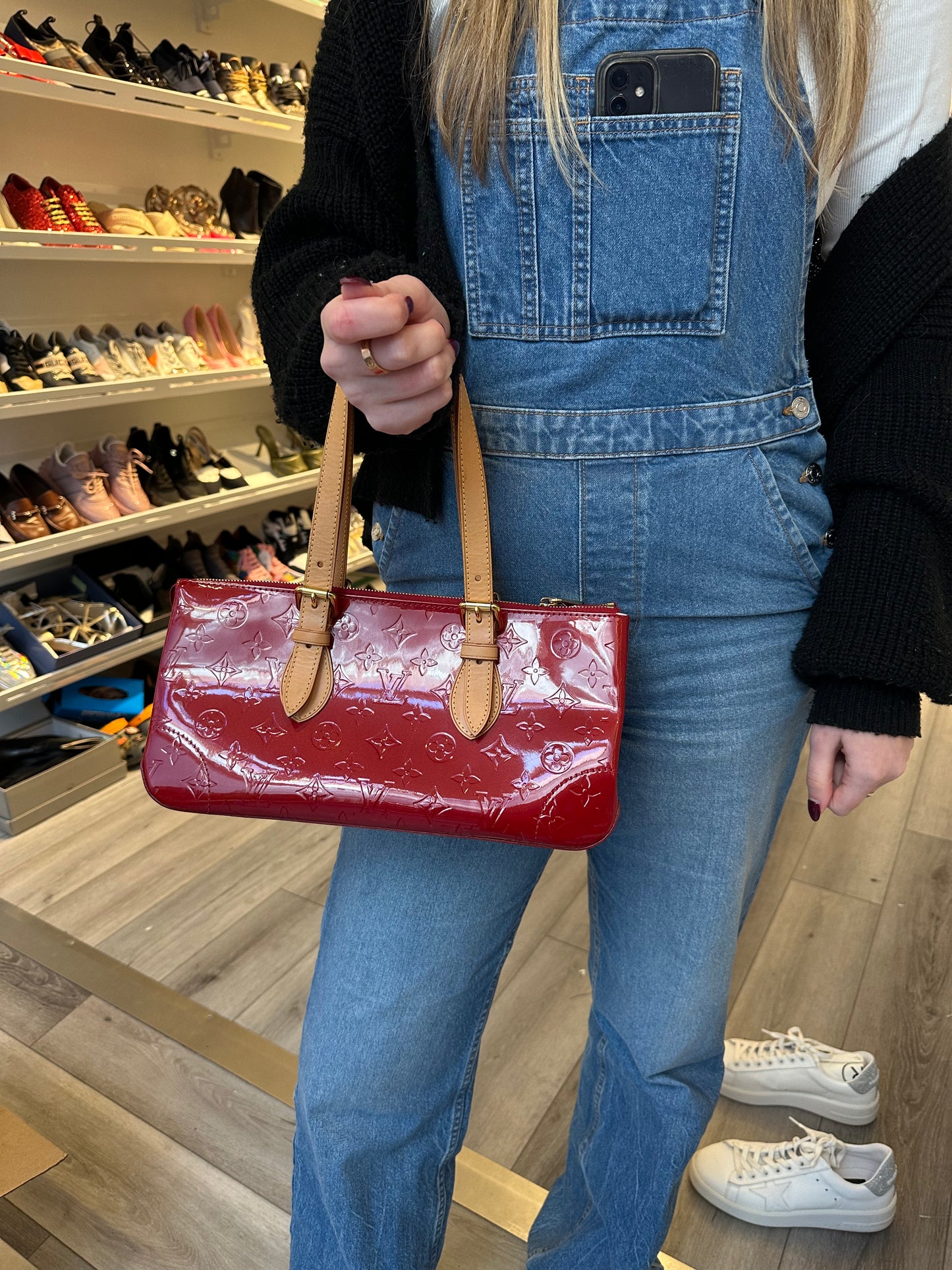 Louis Vuitton Red Vernis Rosewood Shoulder Bag