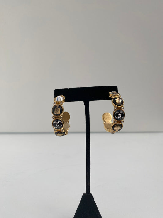 Chanel Motif Hoop Earrings