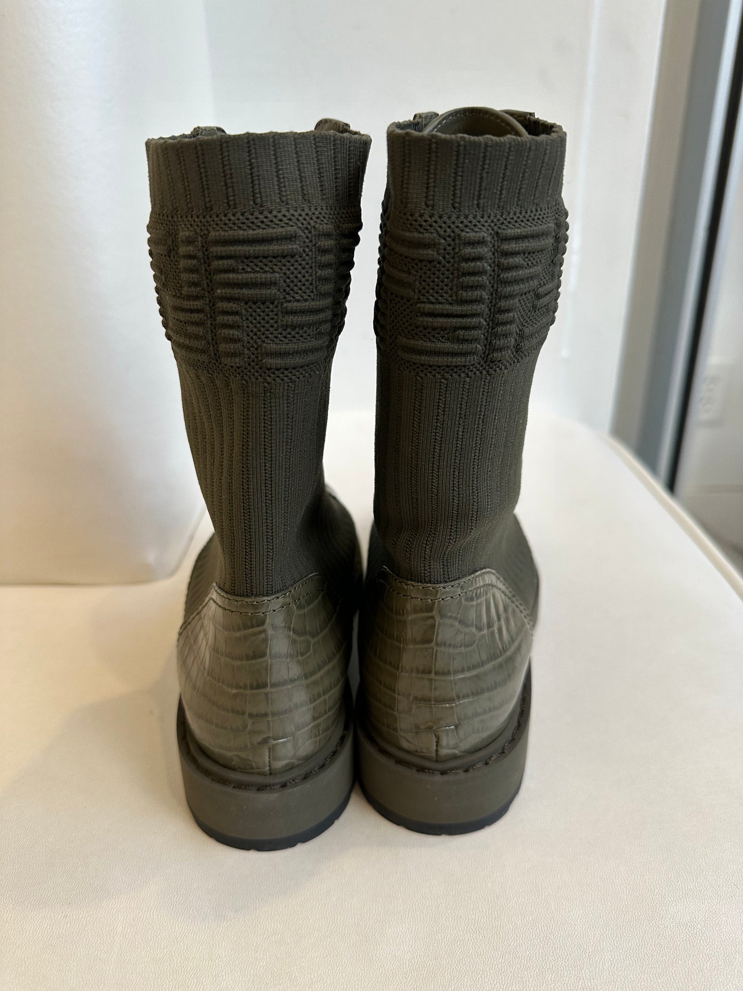 Fendi Combat Boots Green