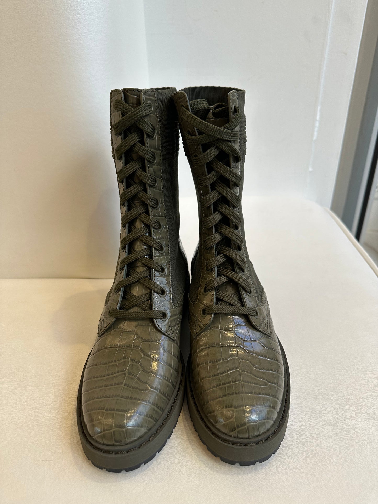 Fendi Combat Boots Green