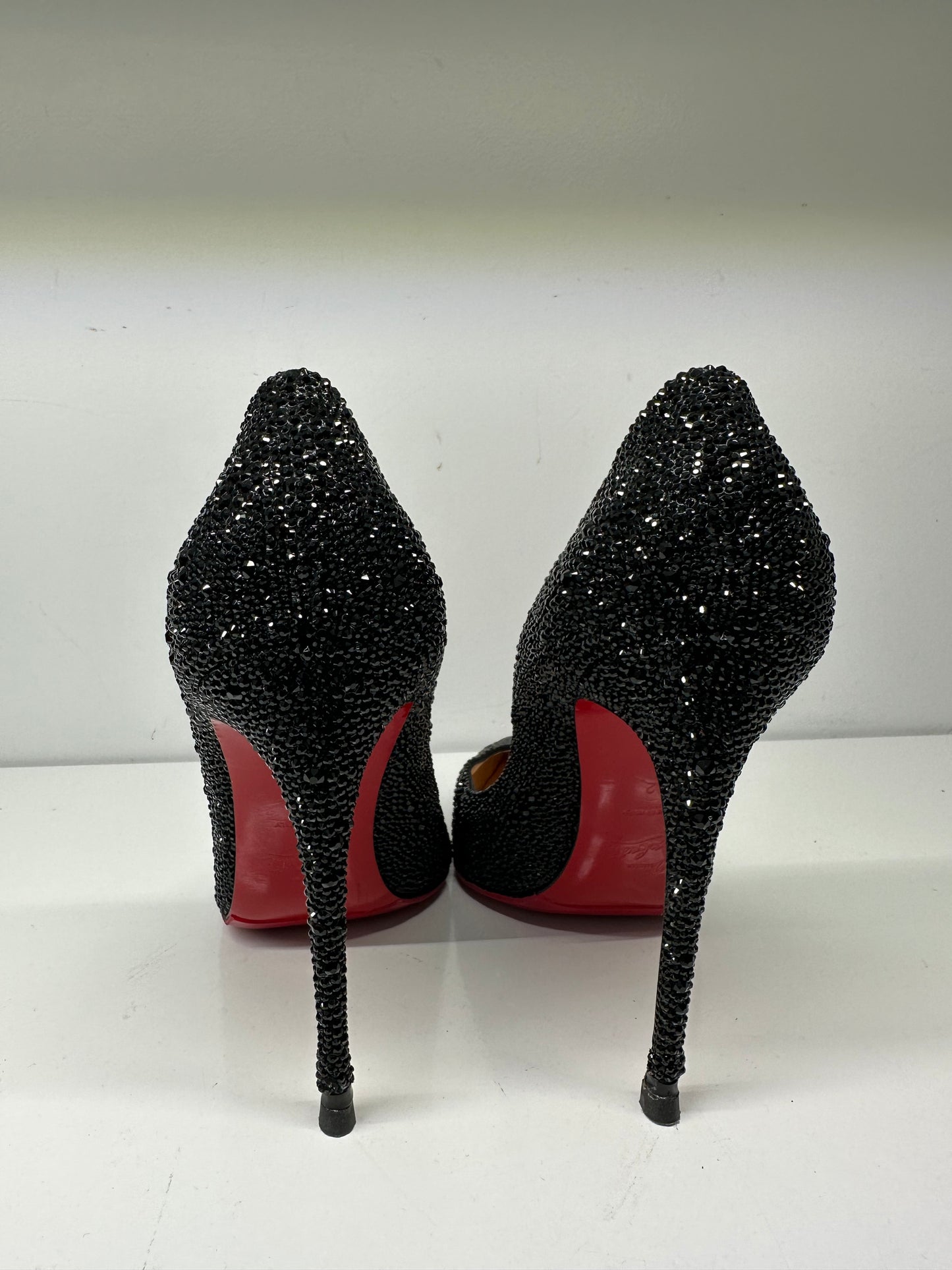 Christian Louboutin Black Jeweled Heels
