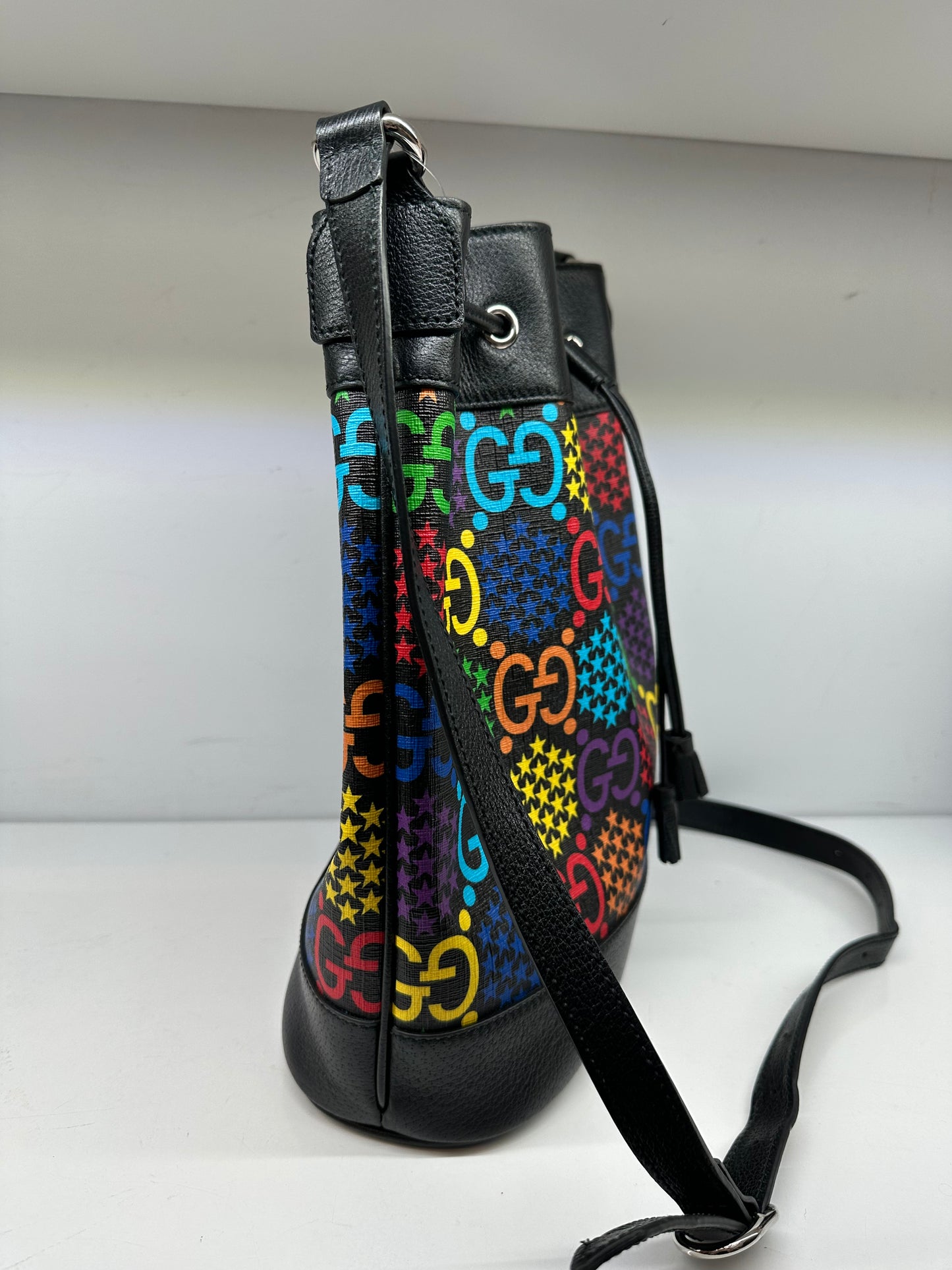 Gucci Multicolor Black Bucket Bag
