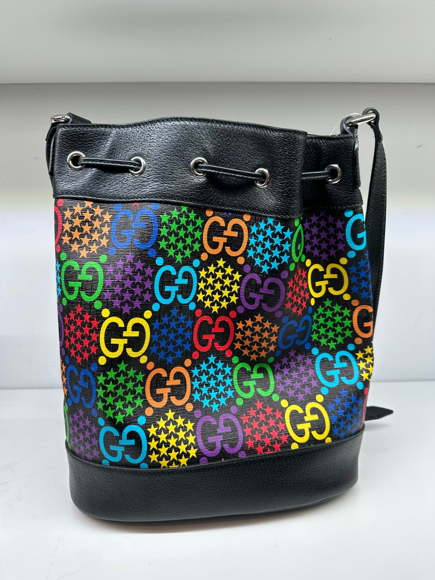 Gucci Multicolor Black Bucket Bag