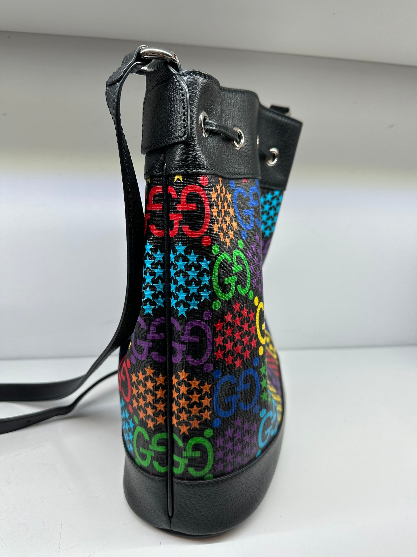 Gucci Multicolor Black Bucket Bag