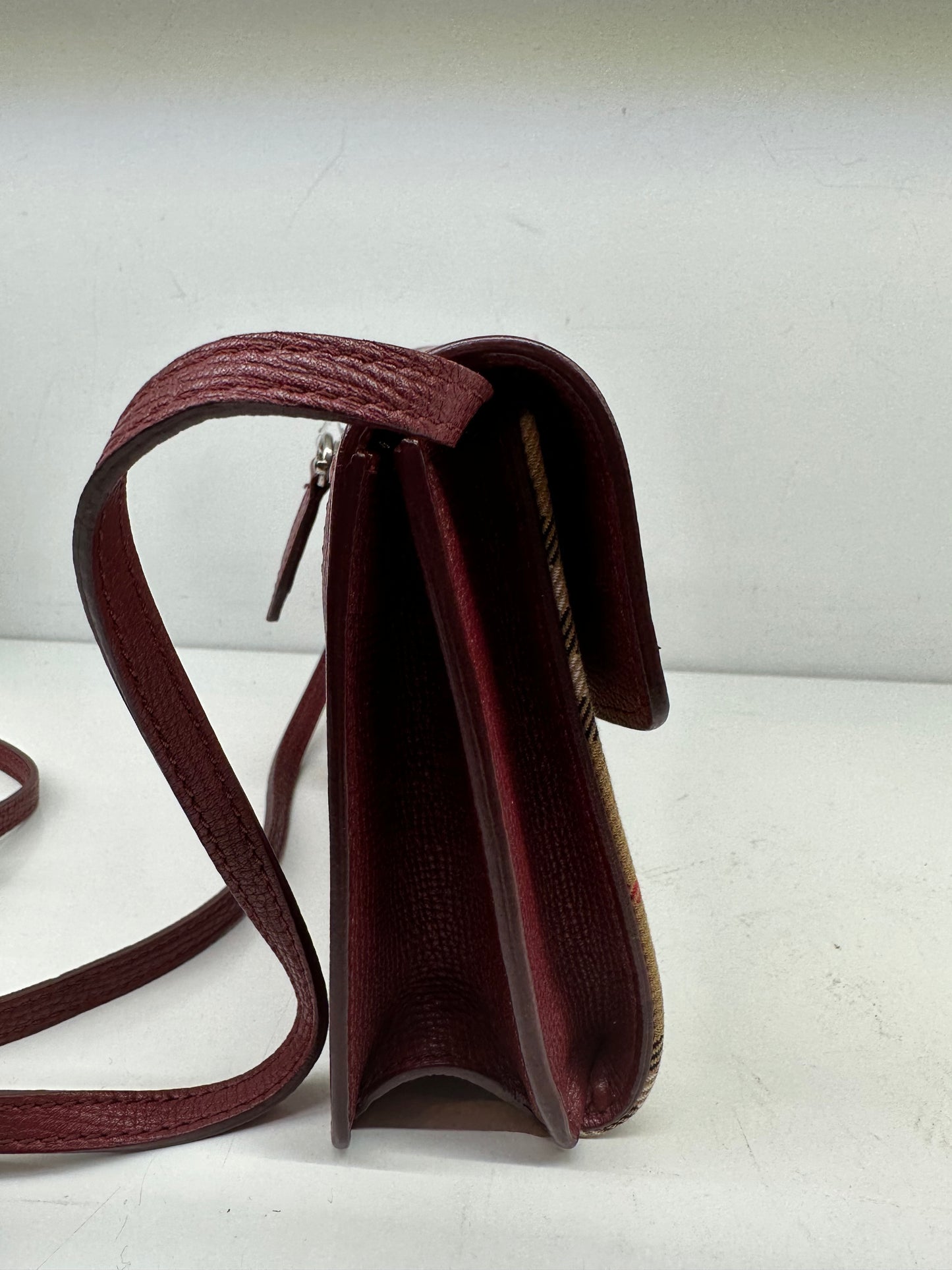 Burberry Red Tartan Crossbody