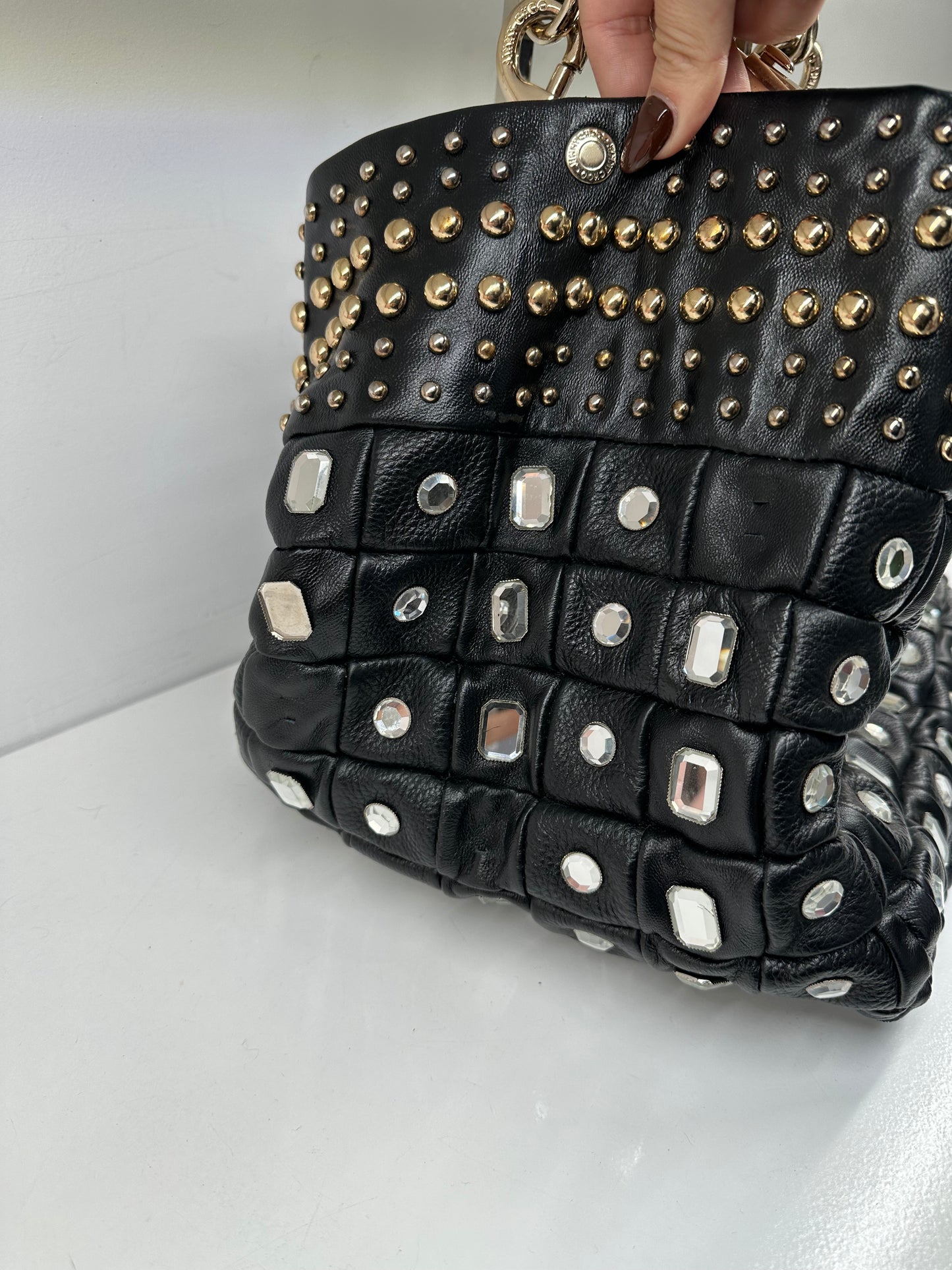 Jimmy Choo Leather Lohla Jewel Bag