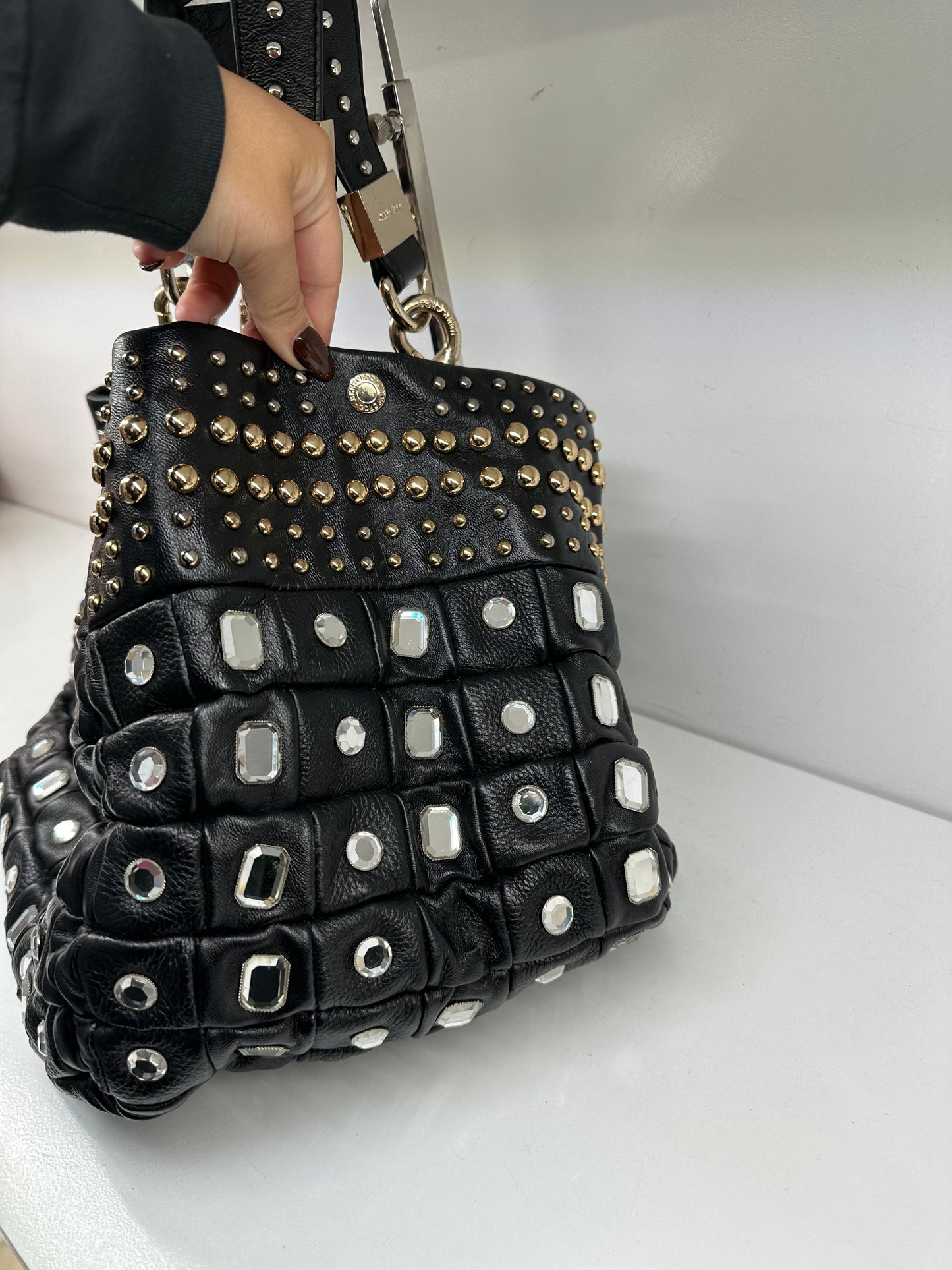 Jimmy Choo Leather Lohla Jewel Bag