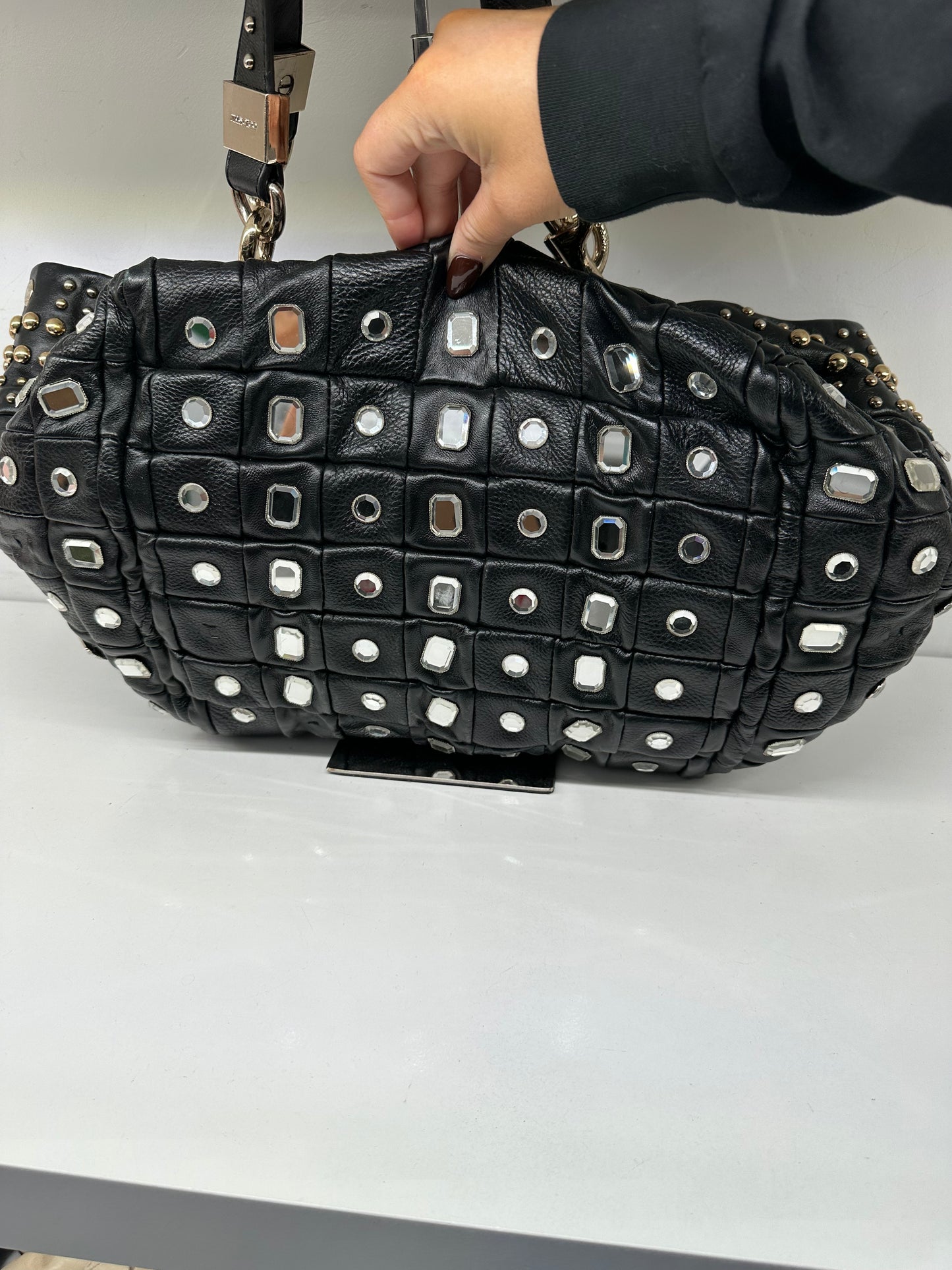 Jimmy Choo Leather Lohla Jewel Bag