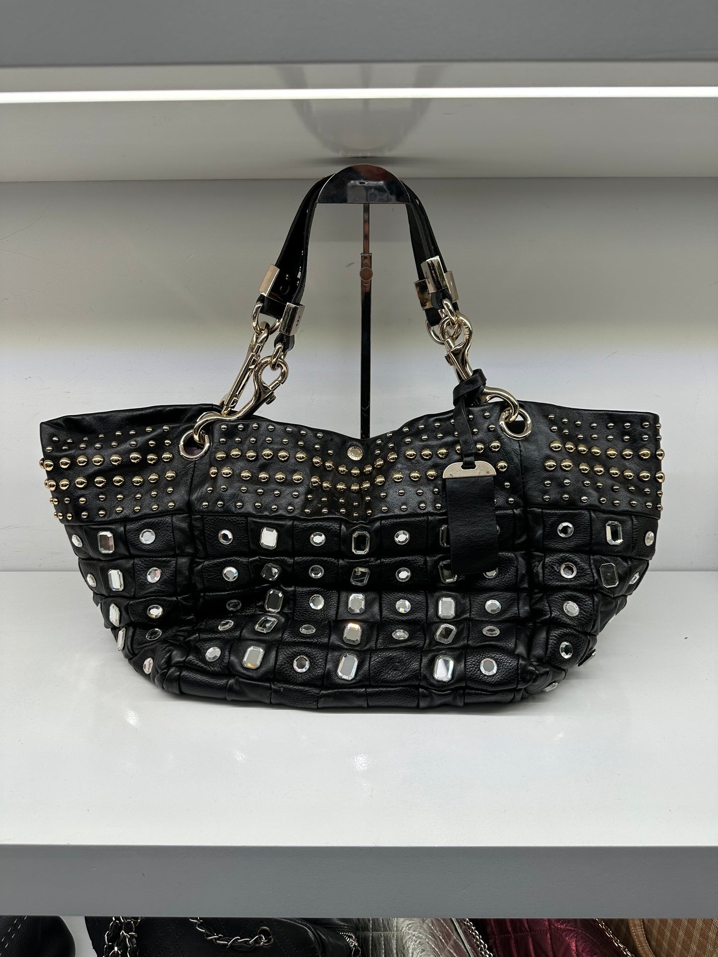 Jimmy Choo Leather Lohla Jewel Bag