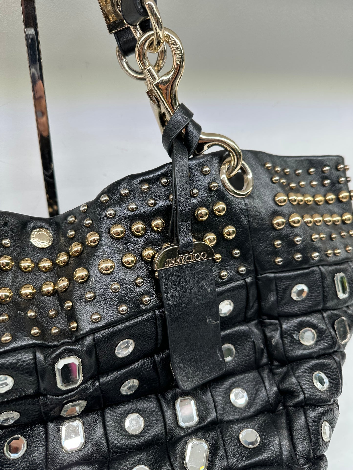 Jimmy Choo Leather Lohla Jewel Bag