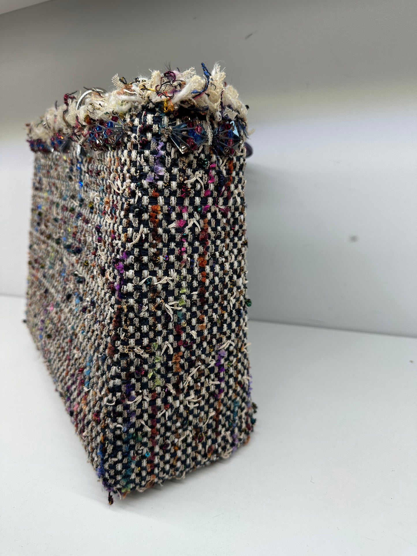 Christian Dior Lady Dior Purple Braided Tweed