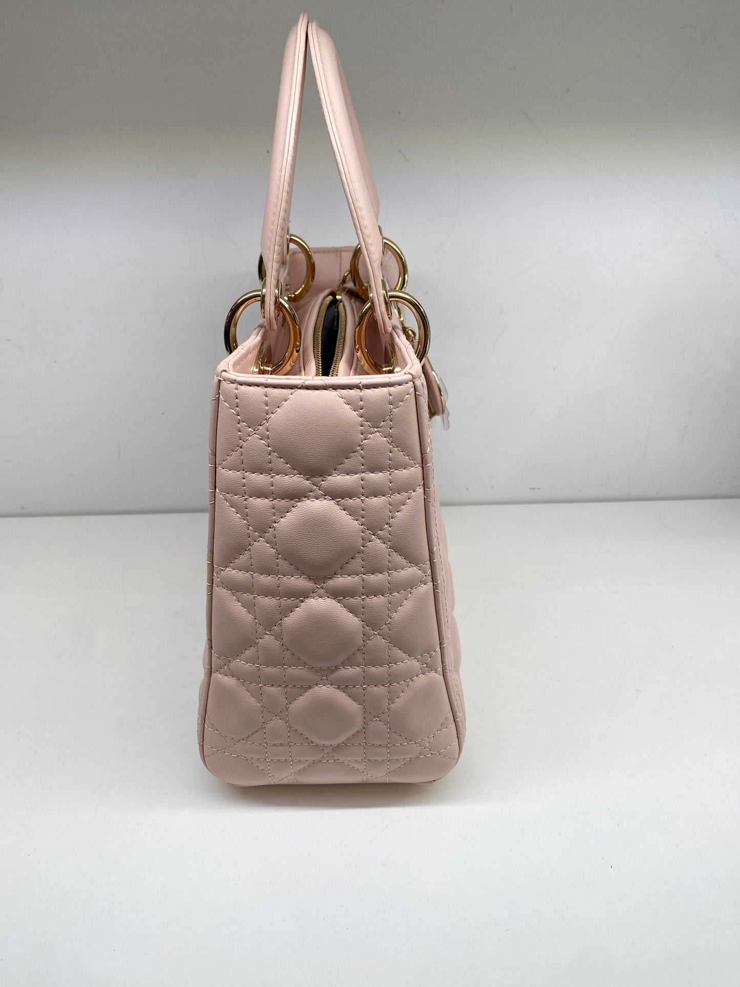 Christian Dior Lady Dior Pink Medium Lambskin GHW