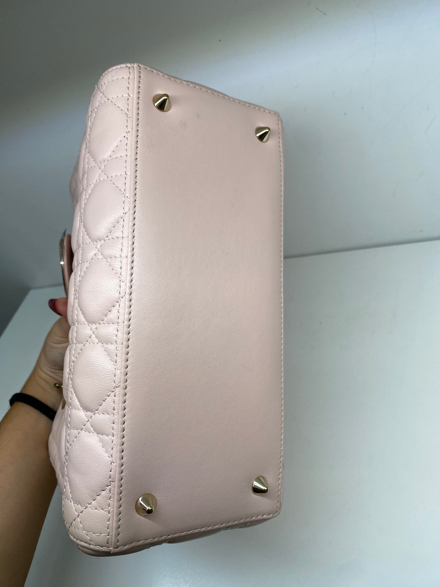 Christian Dior Lady Dior Pink Medium Lambskin GHW