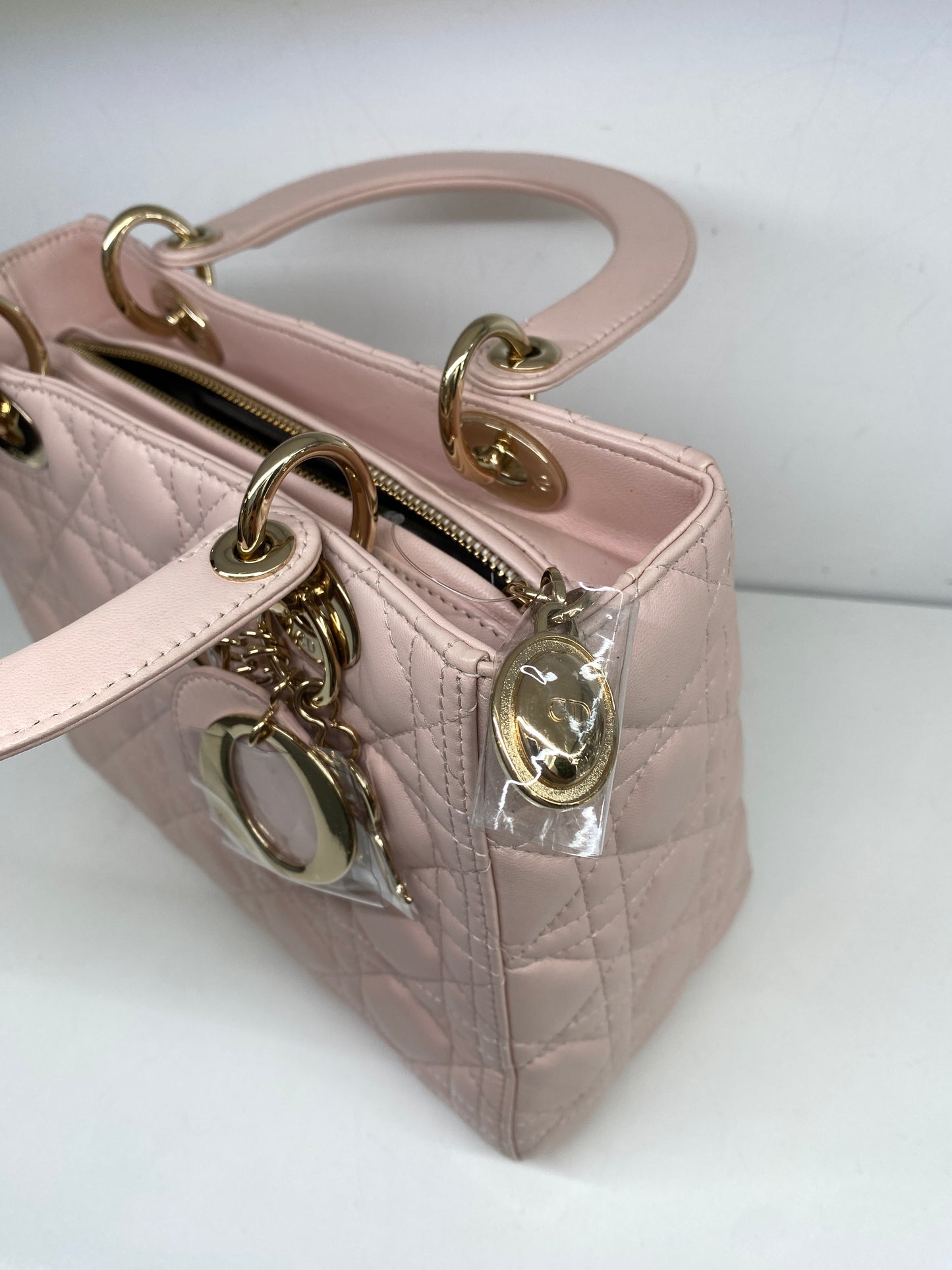 Christian Dior Lady Dior Pink Medium Lambskin GHW