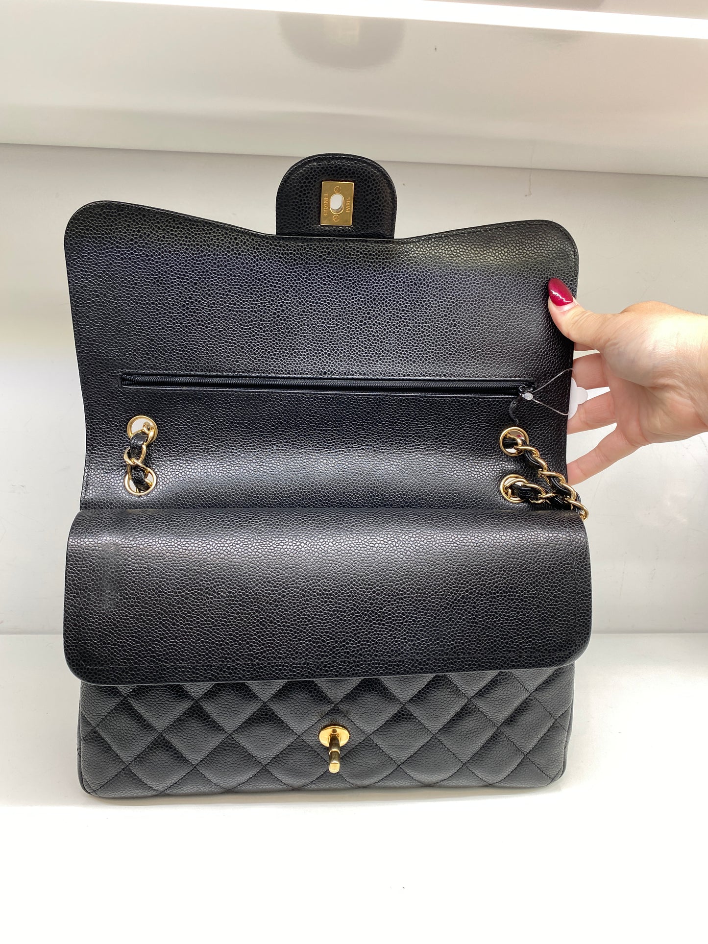 Chanel Jumbo Double Flap Black Caviar GHW