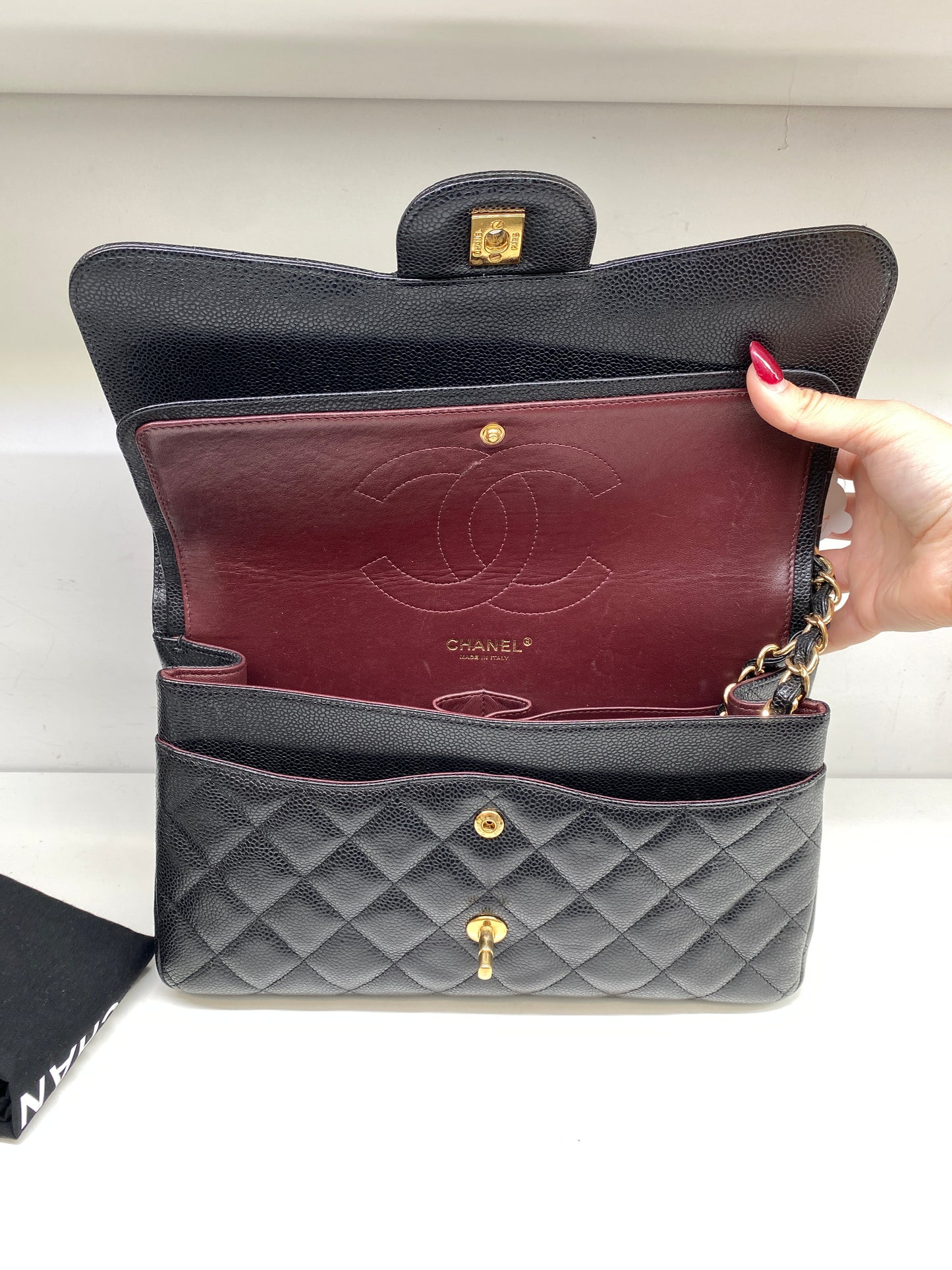Chanel Jumbo Double Flap Black Caviar GHW