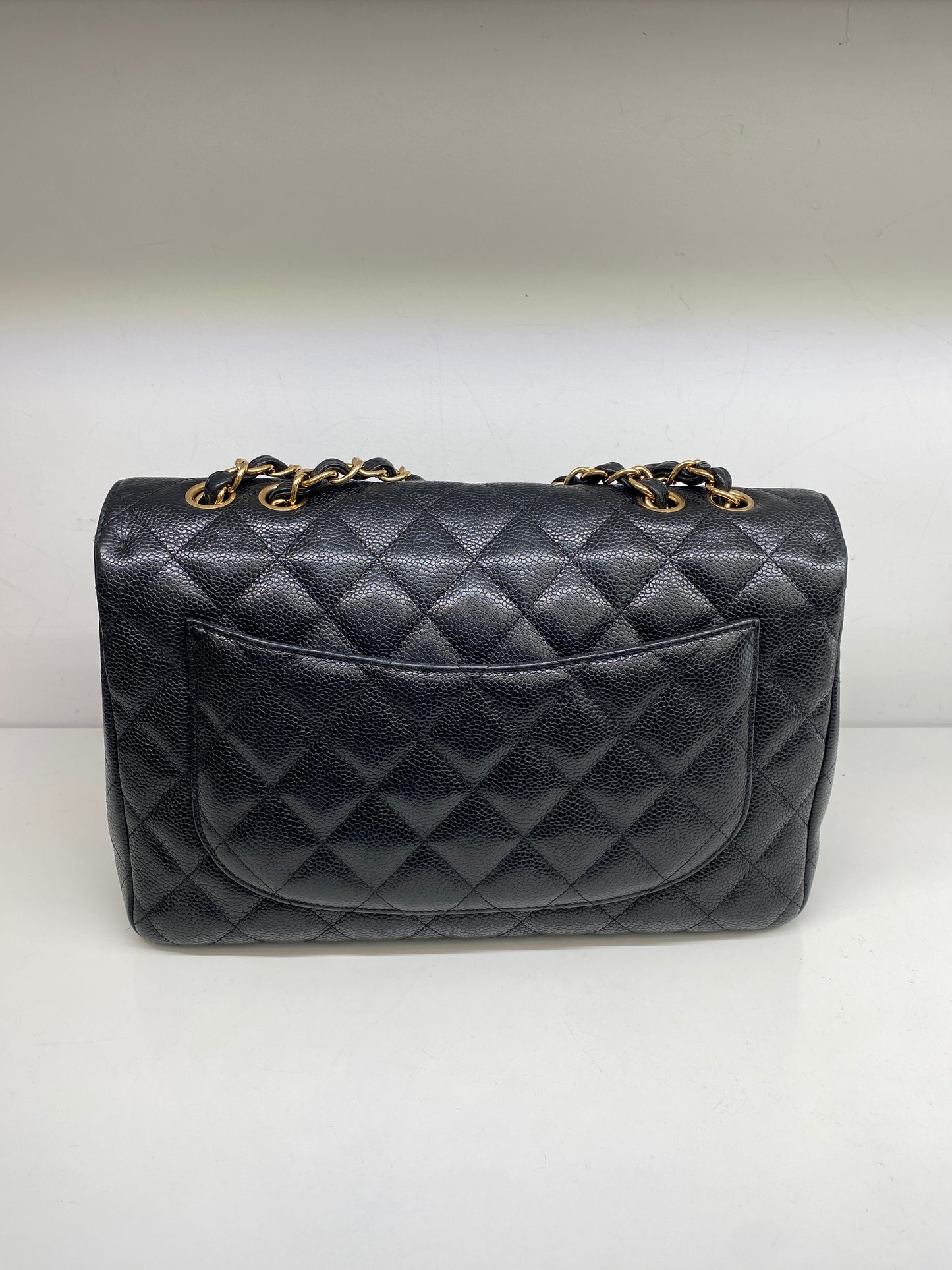 Chanel Jumbo Black Single Flap Caviar GHW