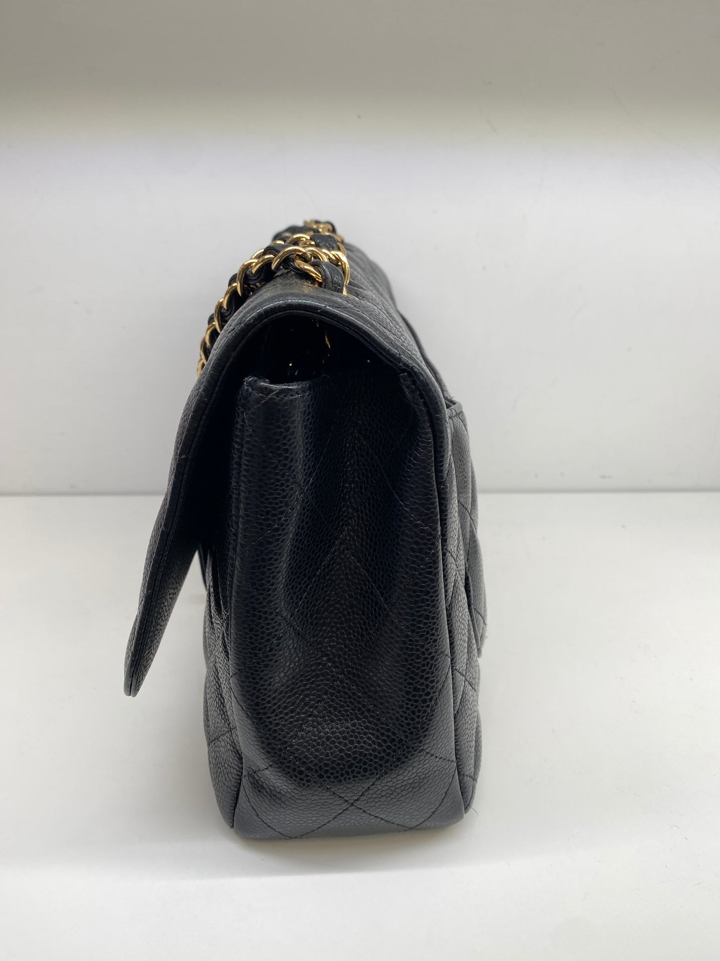 Chanel Jumbo Black Single Flap Caviar GHW