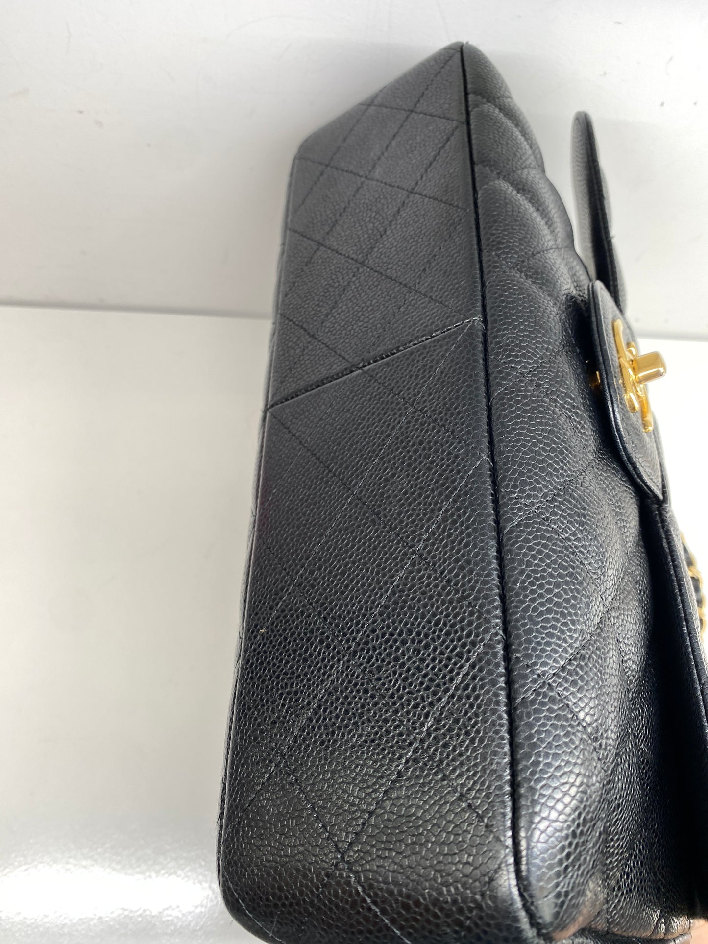 Chanel Jumbo Black Single Flap Caviar GHW