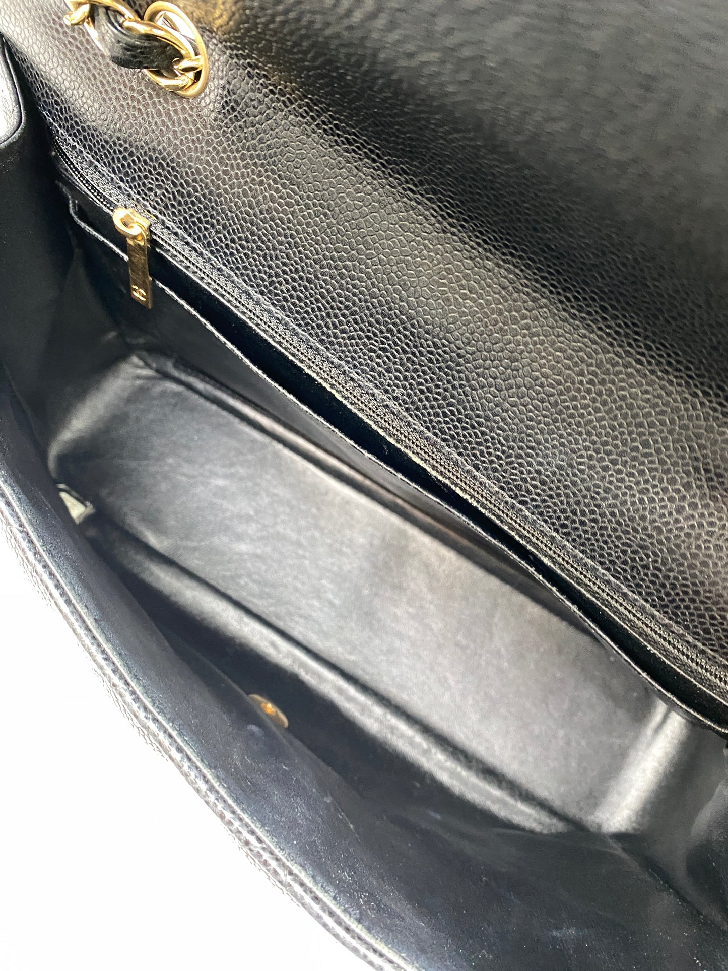 Chanel Jumbo Black Single Flap Caviar GHW