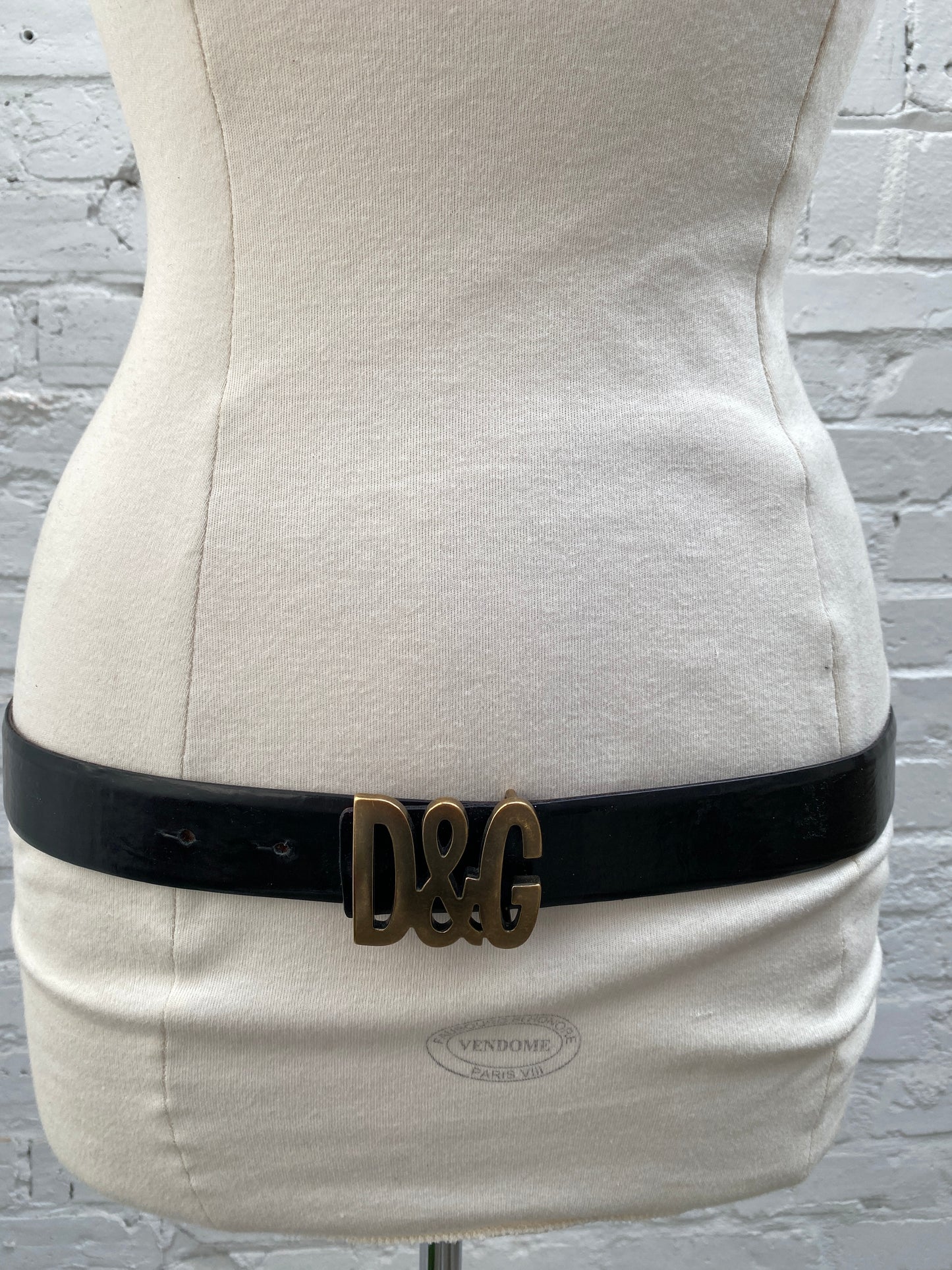 Dolce & Gabbana black belt with GHW