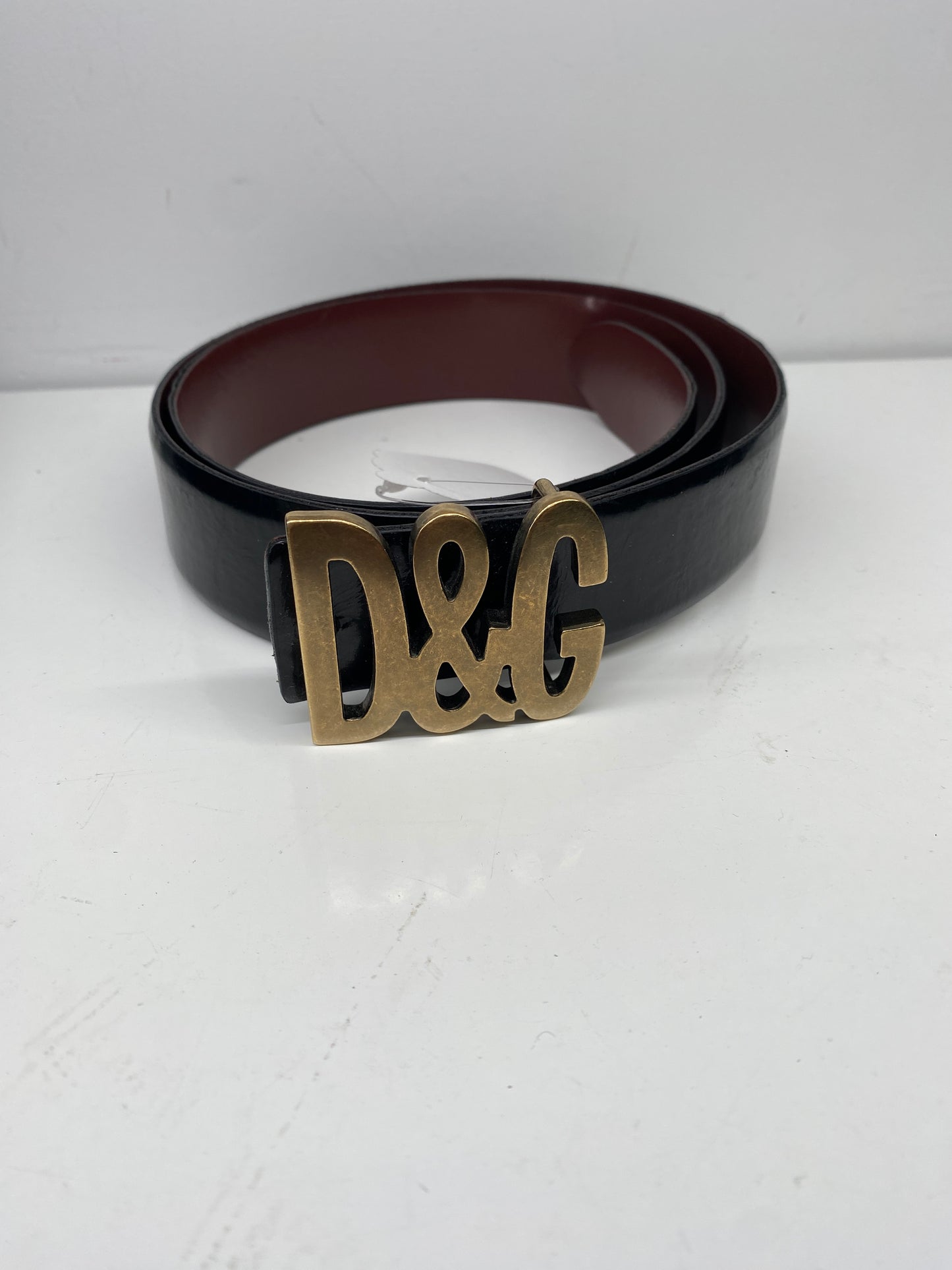 Dolce & Gabbana black belt with GHW