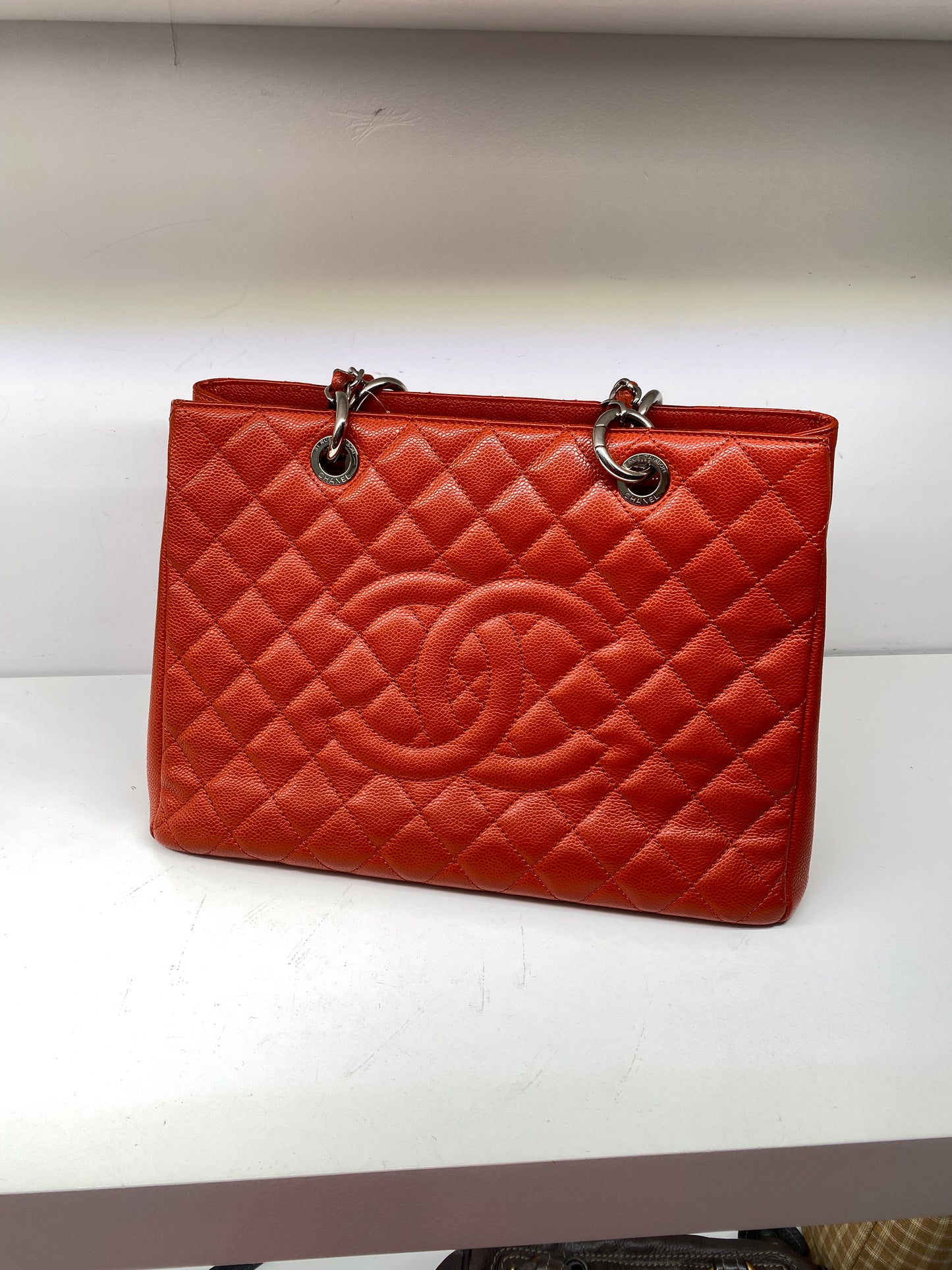 Chanel GST Caviar Orange