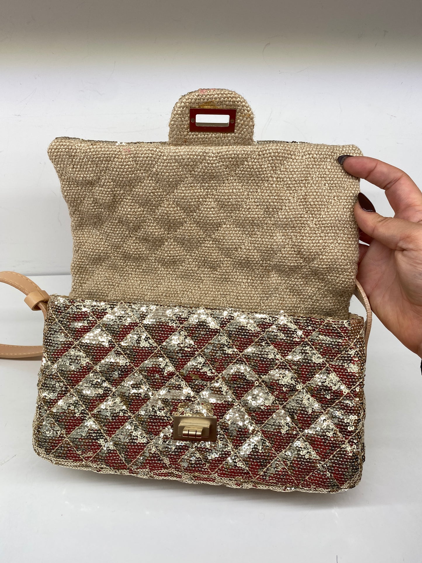 Chanel Reissue Metallic Sequin Gold Bag