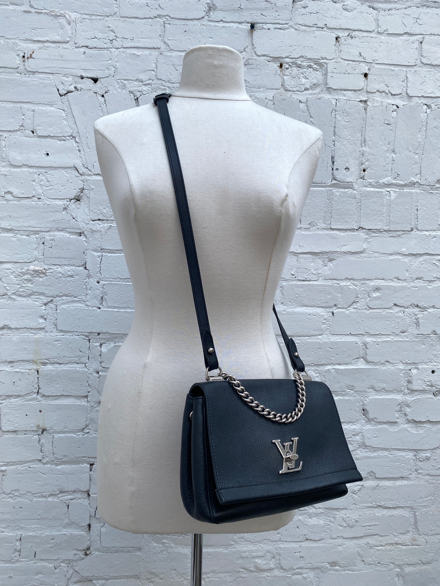 Louis Vuitton Black Lockme Bag SHW