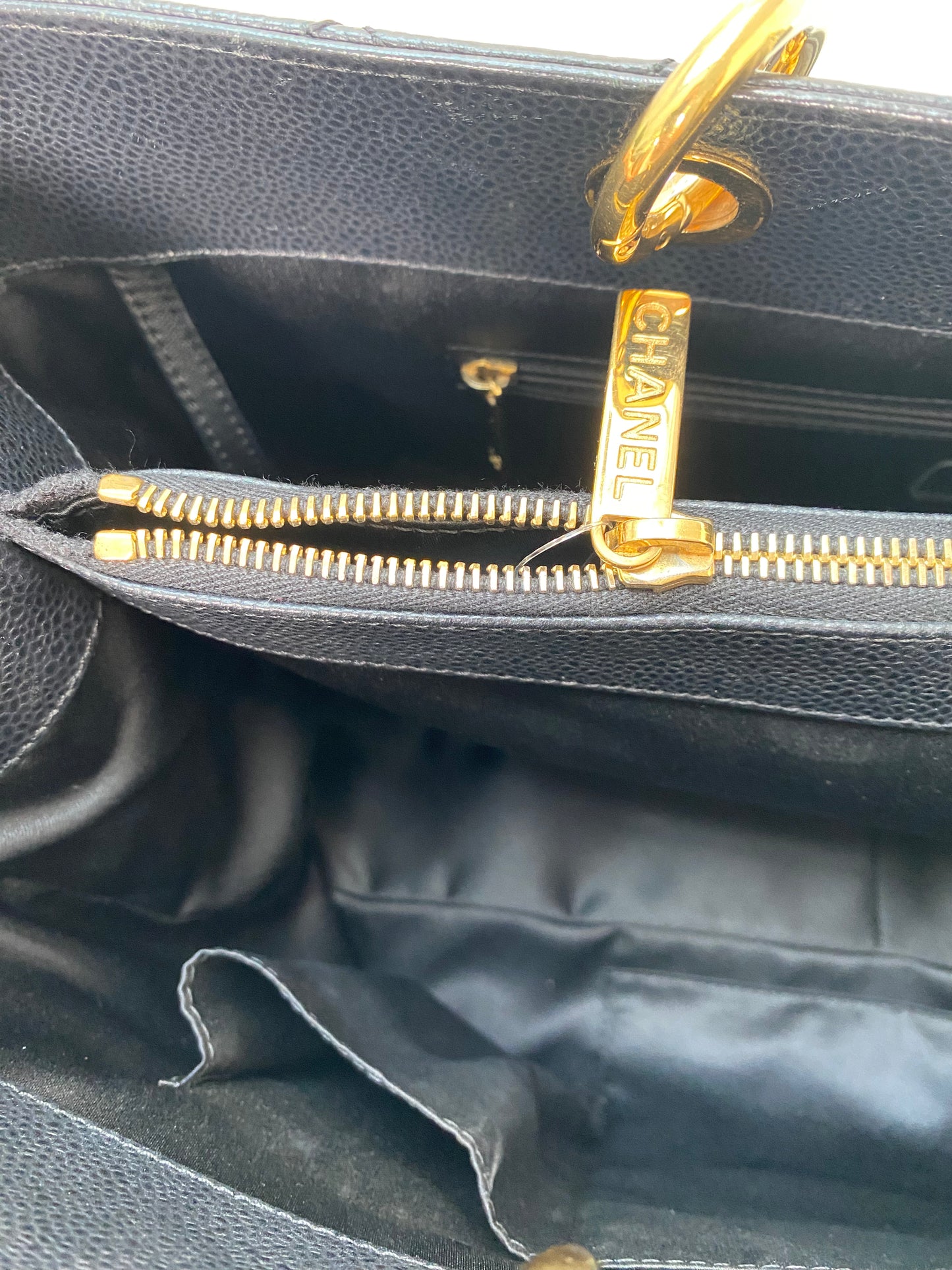 Chanel Black Caviar GST XL Bag GHW