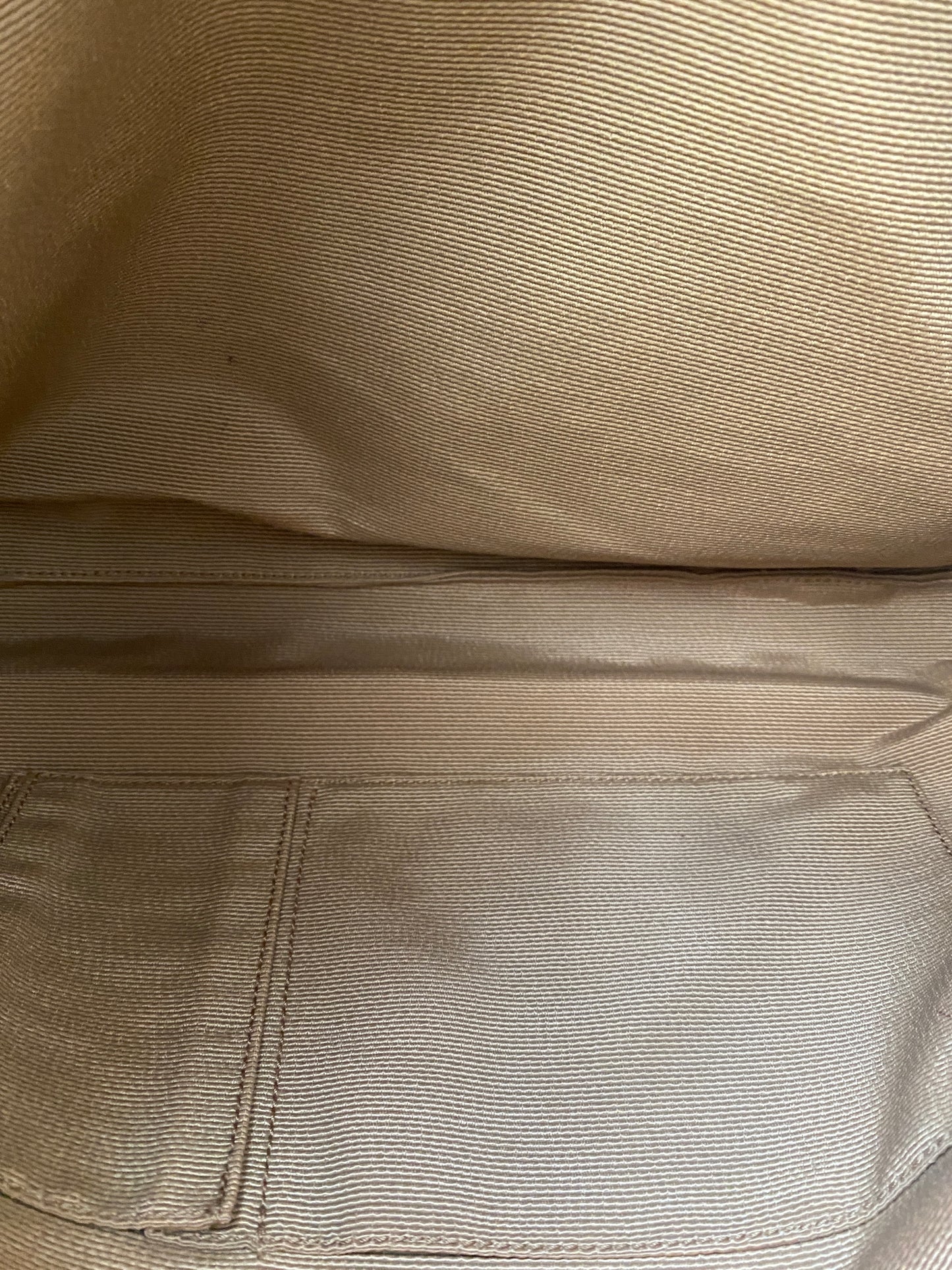 Salvatore Ferragamo Logo Brown Canvas Tote